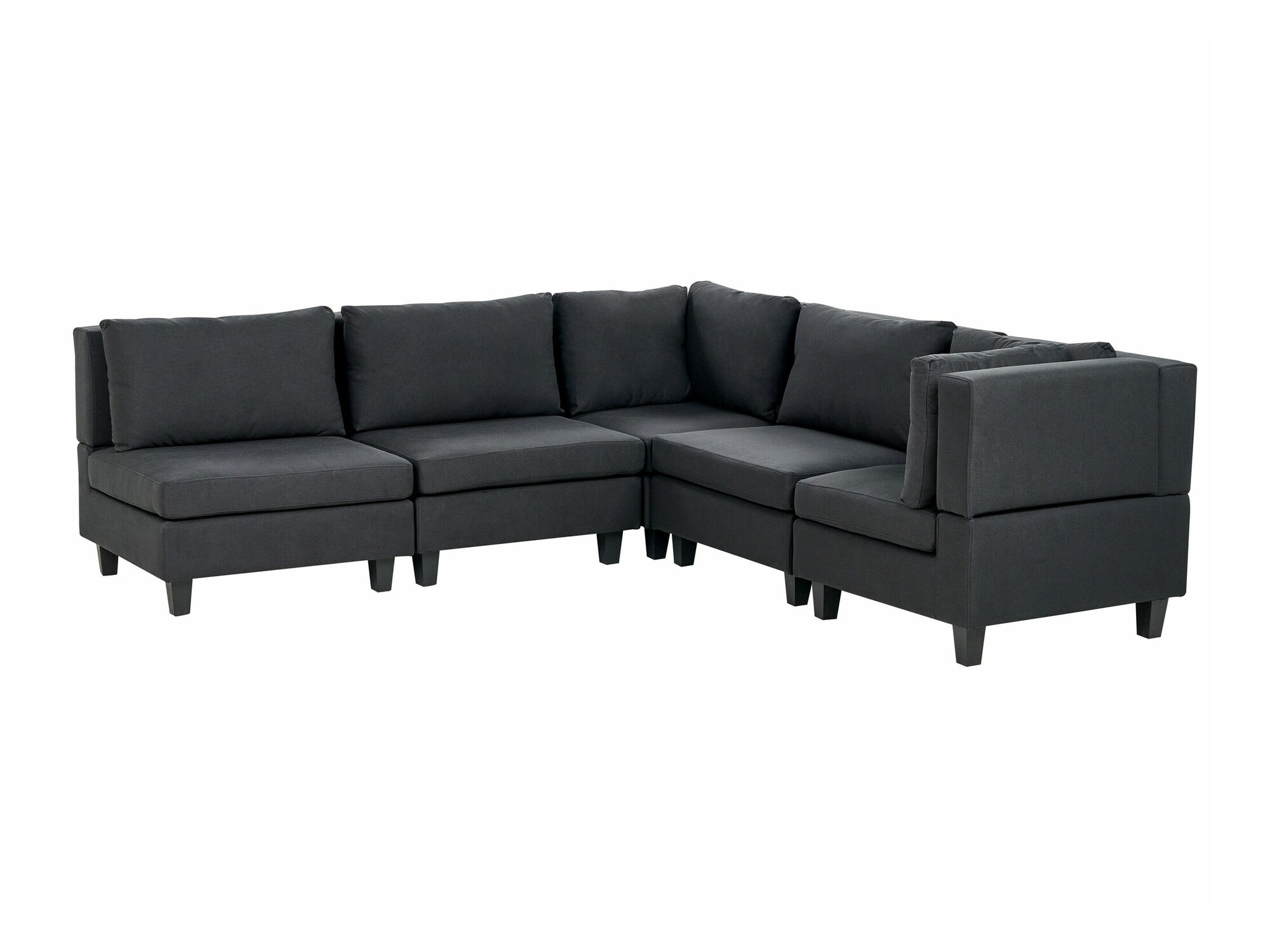 Moduļu stūra dīvāns Elbmeli 109 (Melns)