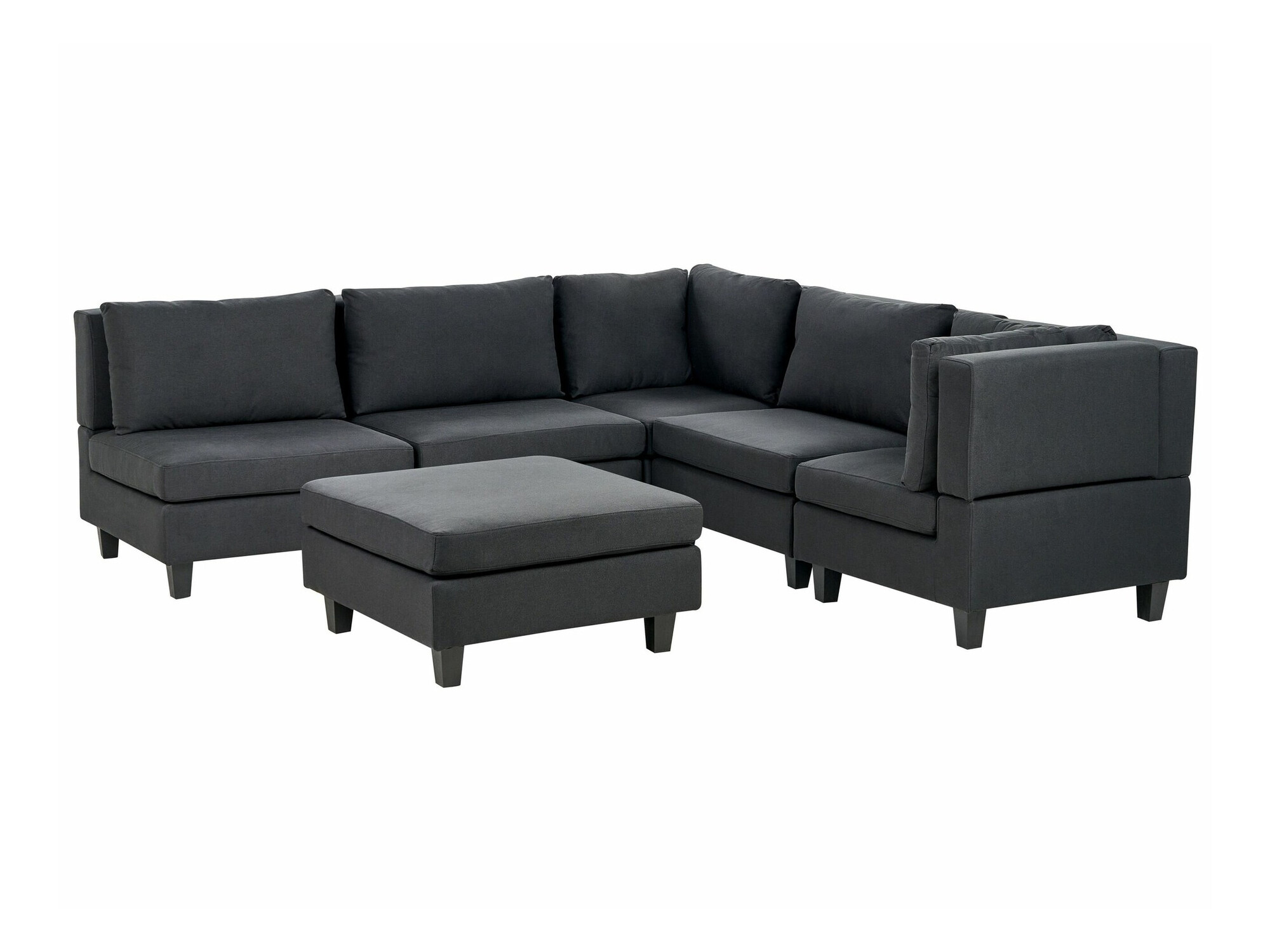 Moduļu stūra dīvāns Elbmeli 109 (Melns)