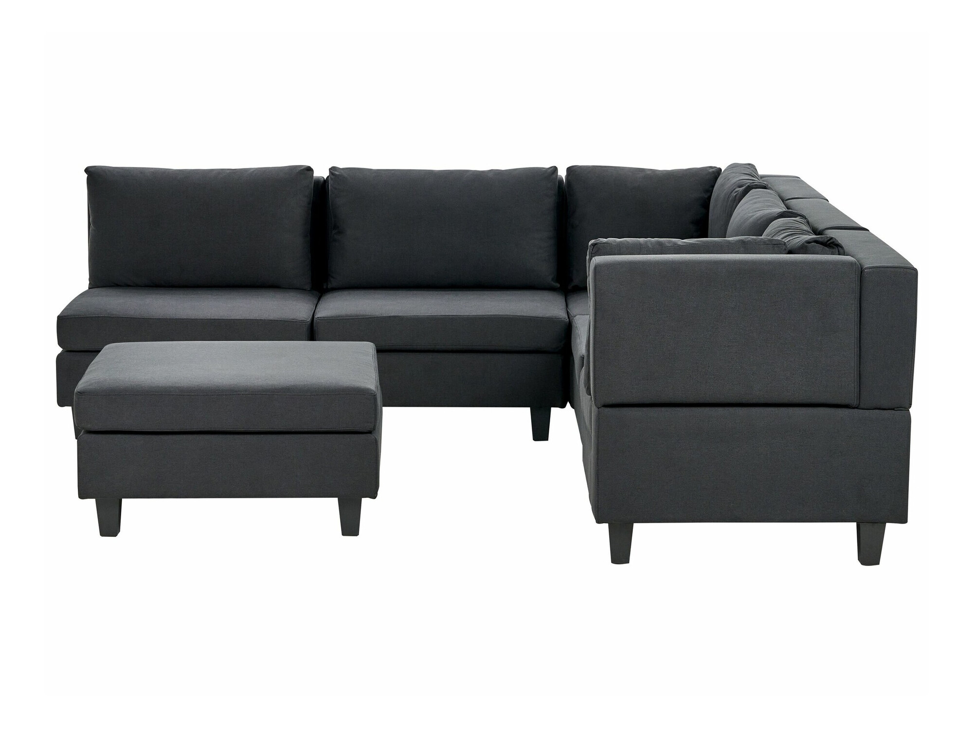 Moduļu stūra dīvāns Elbmeli 109 (Melns)