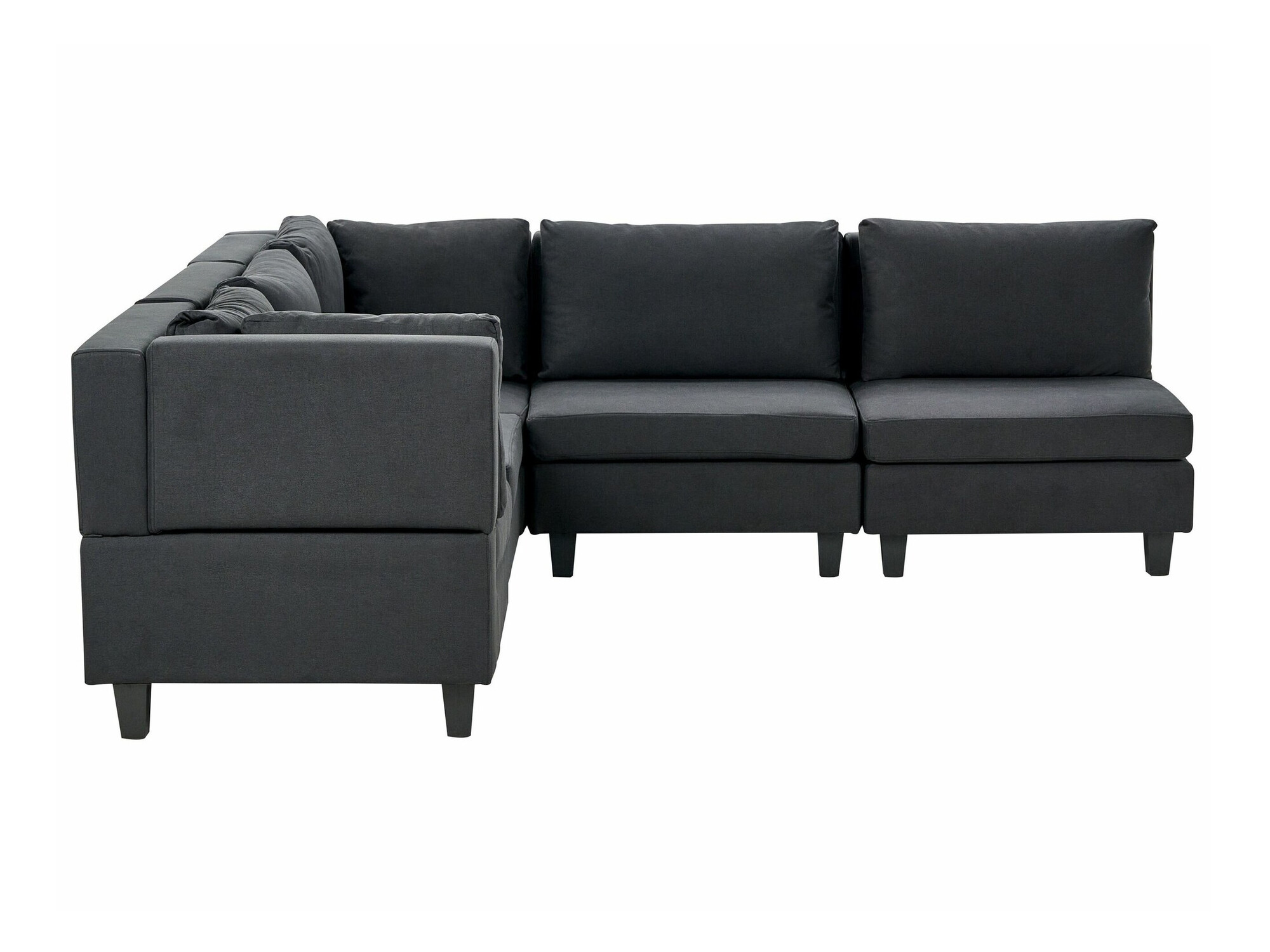 Moduļu stūra dīvāns Elbmeli 109 (Melns)