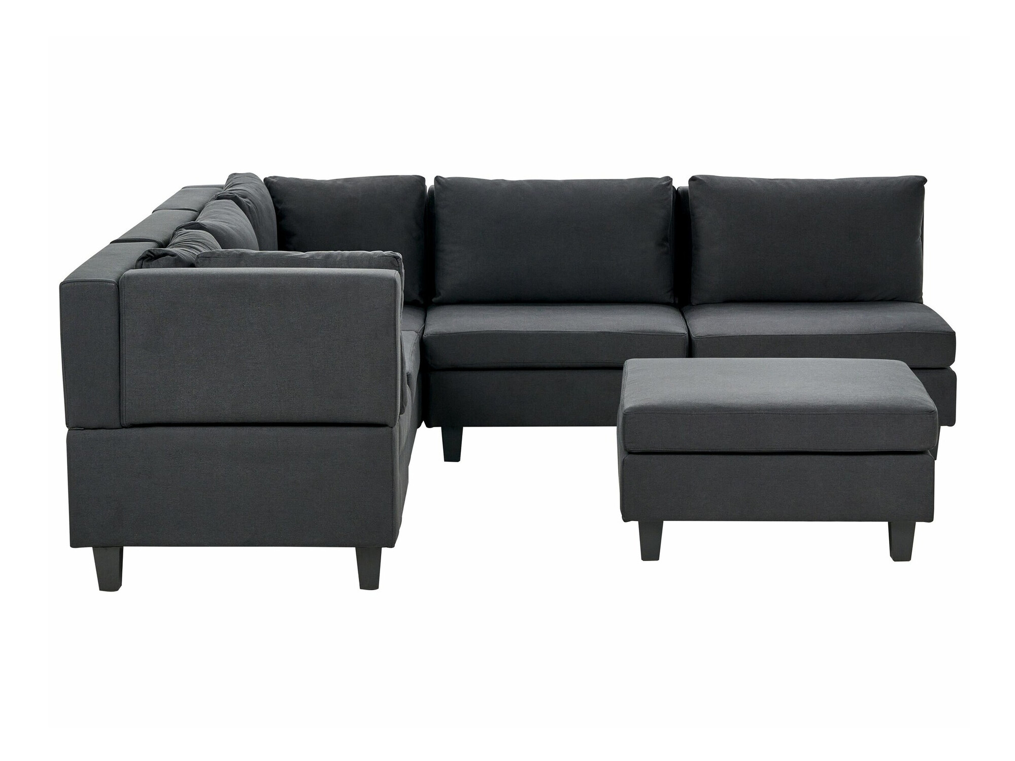 Moduļu stūra dīvāns Elbmeli 109 (Melns)