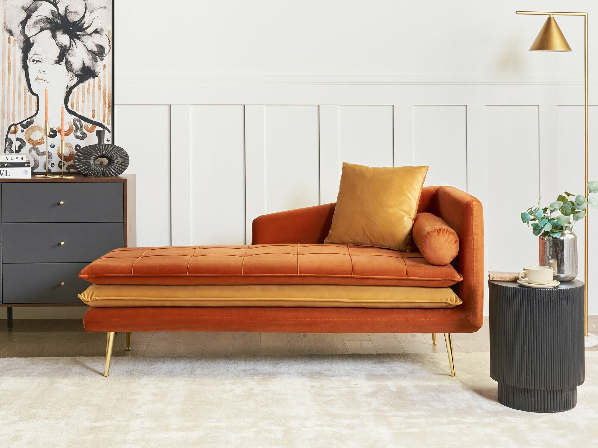 Kušete Berwyn 1044 (Tumši oranžs + Oranžs)