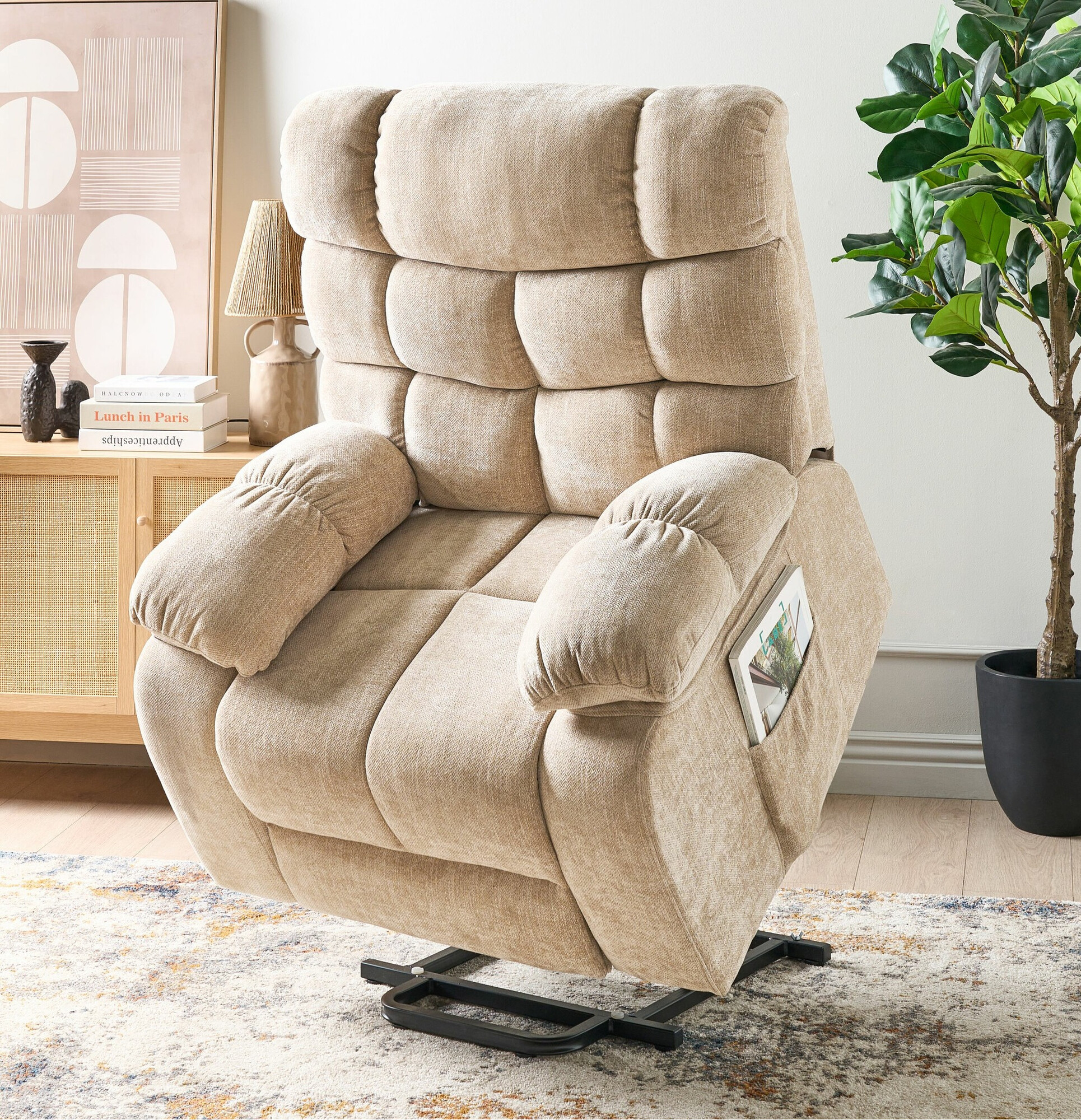 Krēsls reglainer Berwyn 2249 (Gaiši brūns)