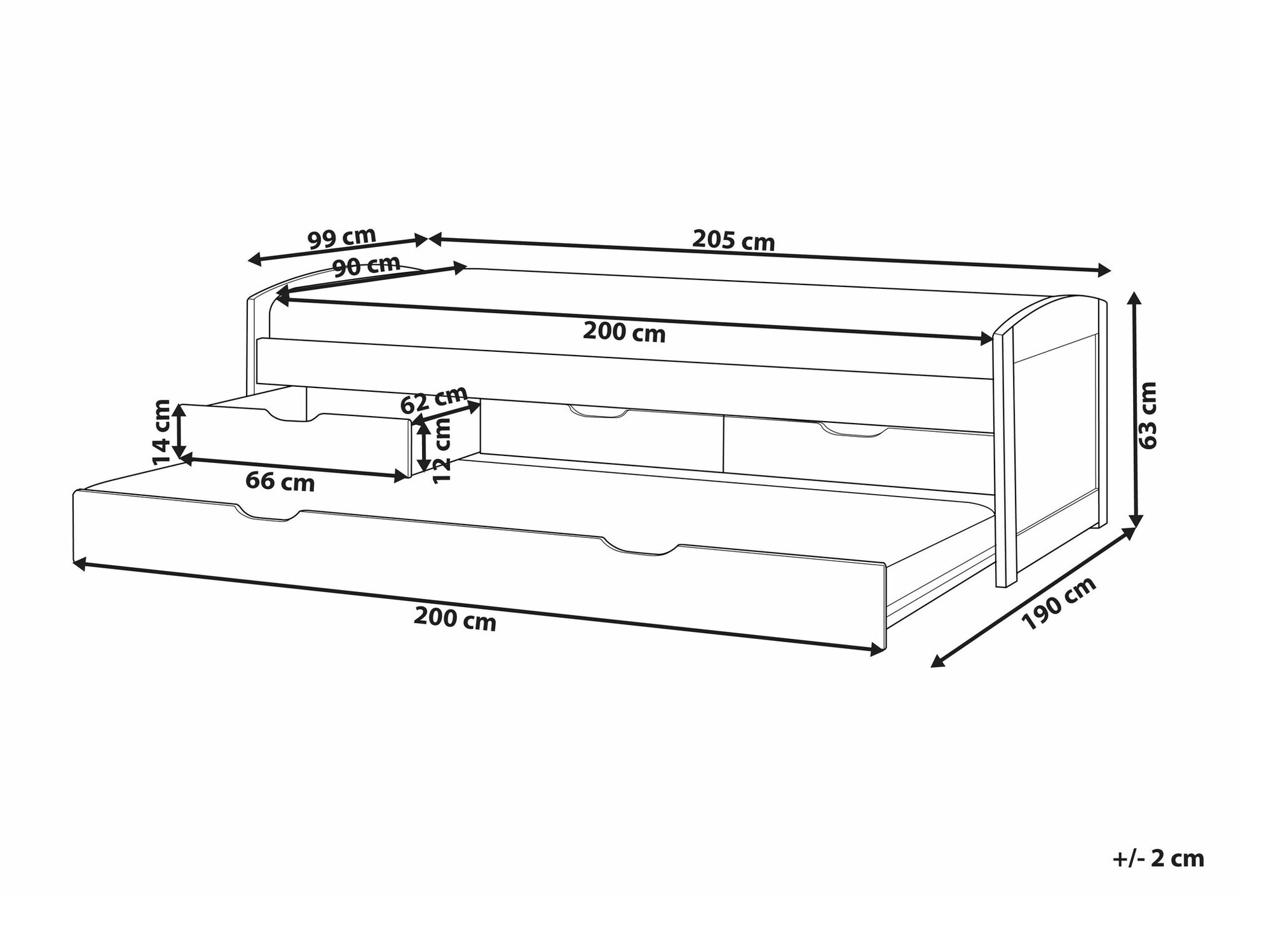 Кровать Berwyn 2246 (Светлое дерево)
