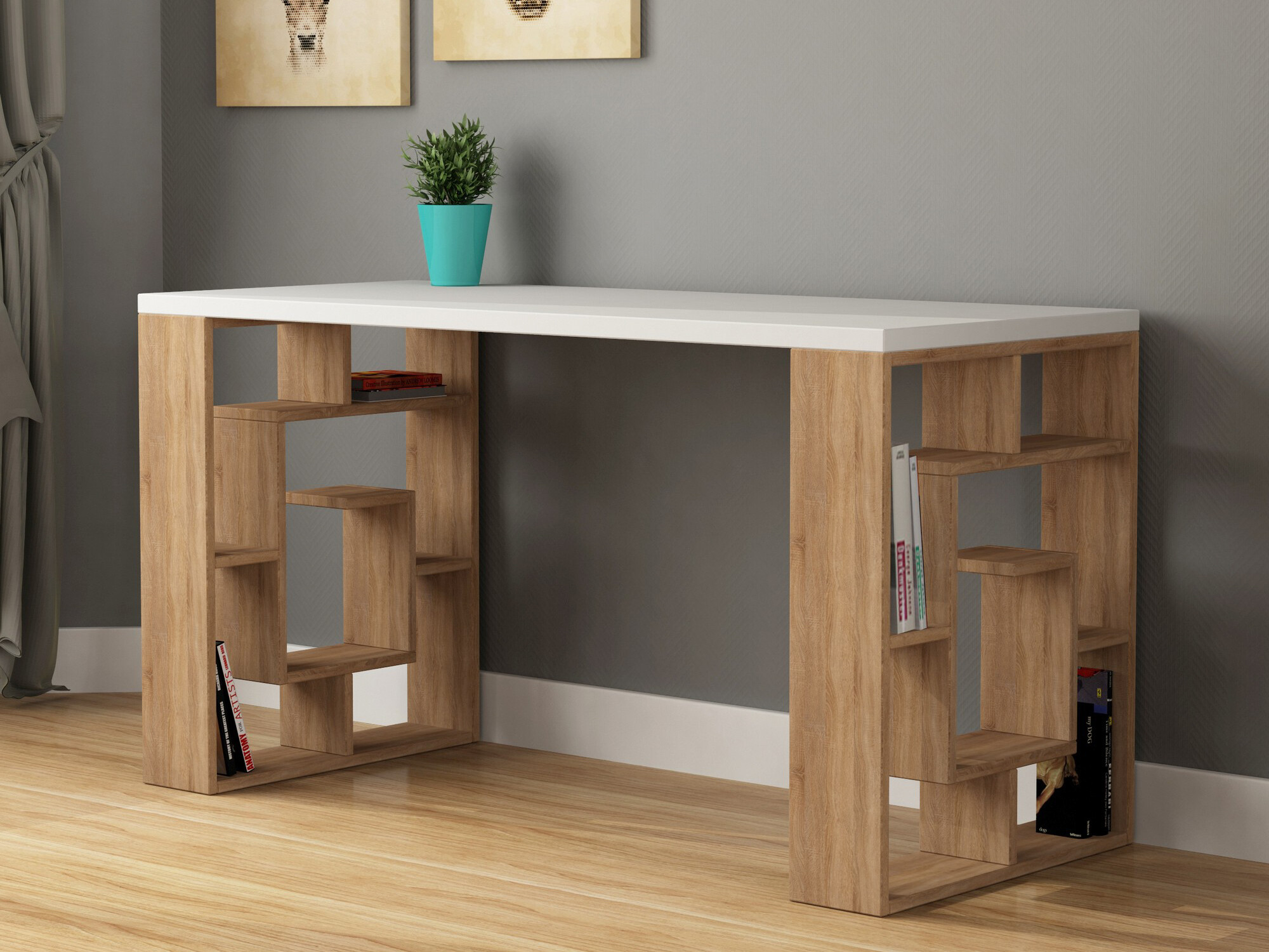 Rakstāmgalds Kailua 813 (Balts + Gaišs ozols)