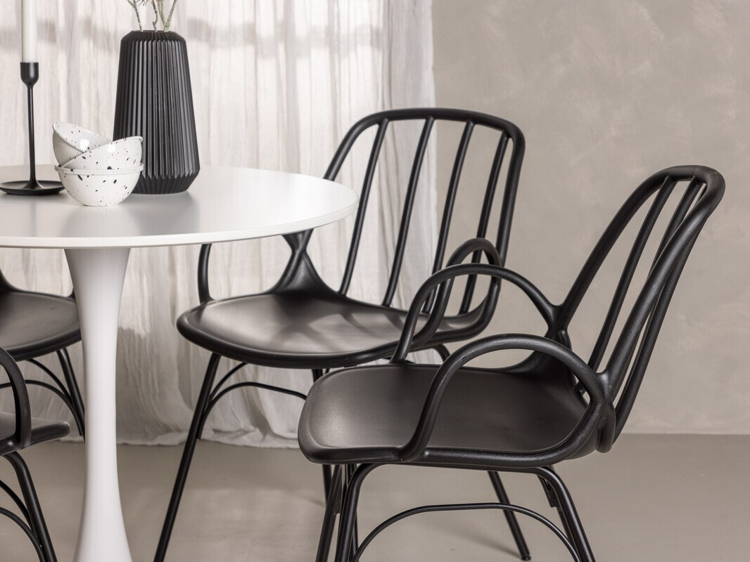 Ēdamistabas komplekts Dallas 4588 (Melns)