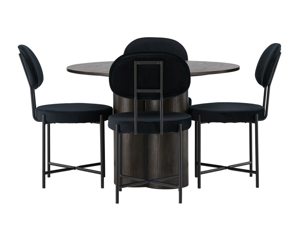 Ēdamistabas komplekts Dallas 4605 (Tumšs riekstkoks)