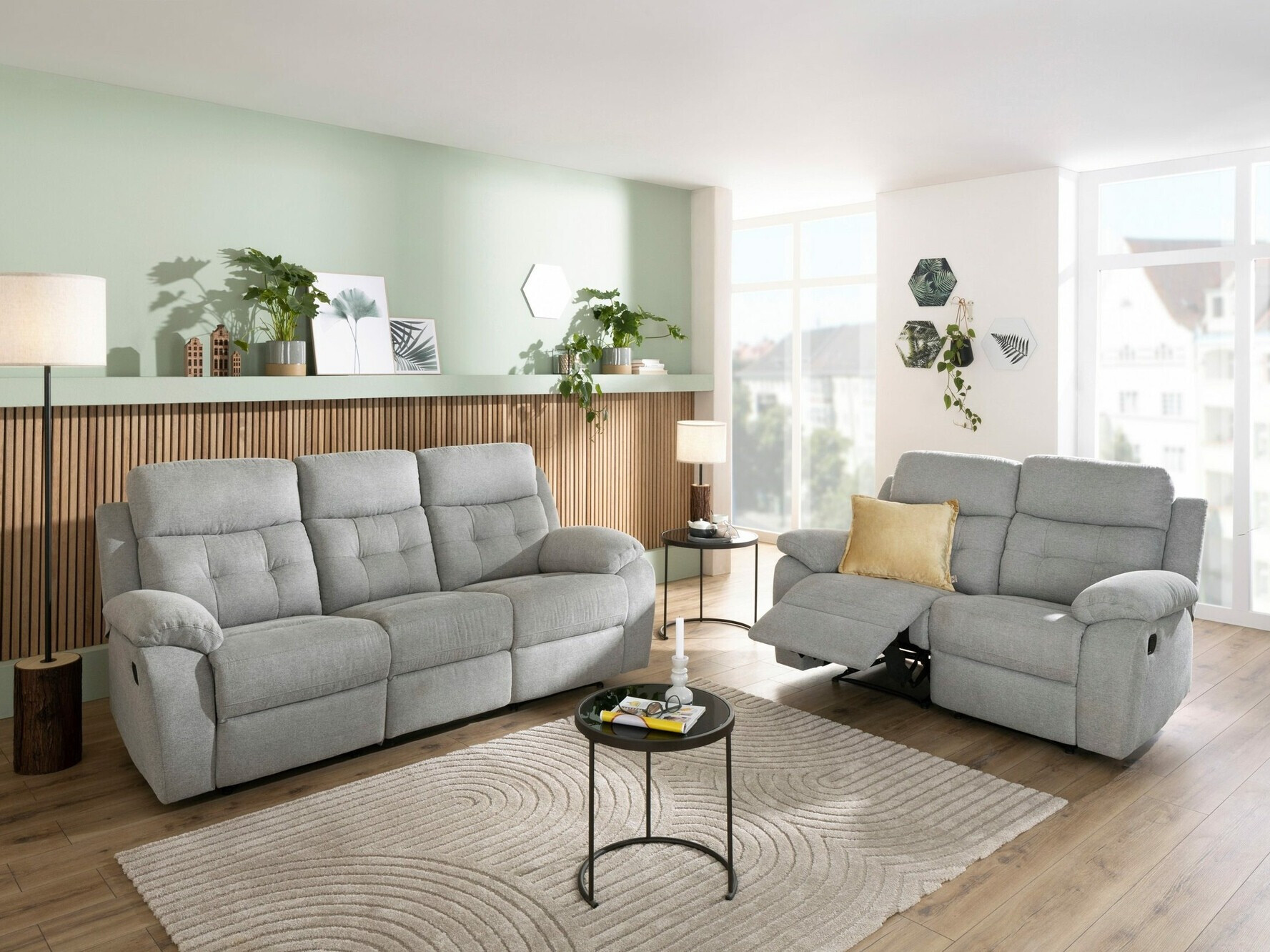 Dīvāns reglainer Denton 1480 (Gaiši pelēks)