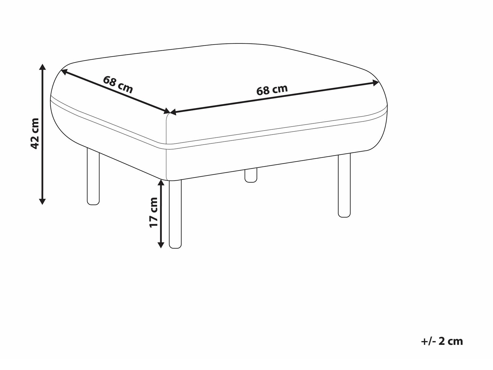 Pufs Berwyn 2264 (Gaiši pelēks)