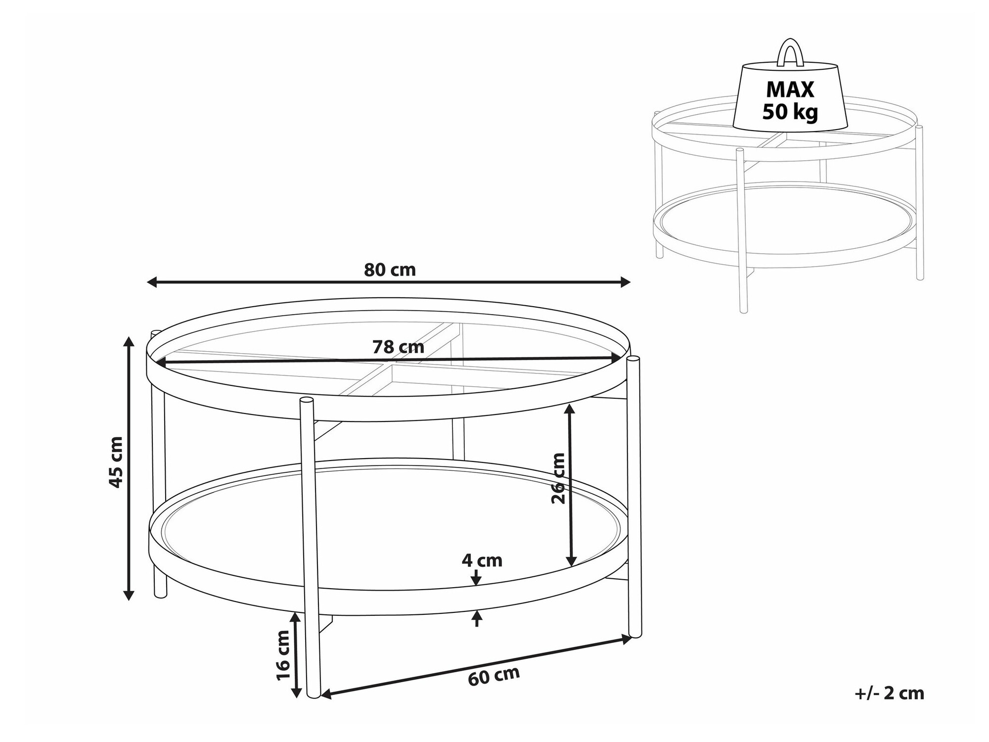 Žurnālu galdiņš Berwyn 2261