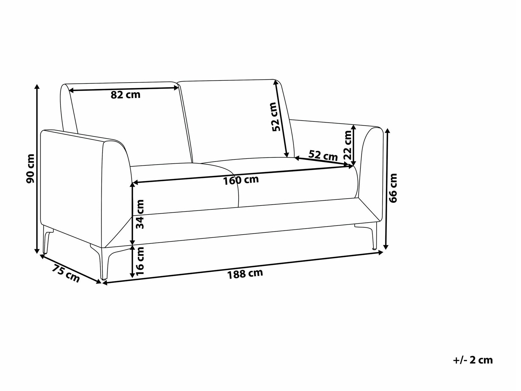 Диван Berwyn 765 (Чёрный)