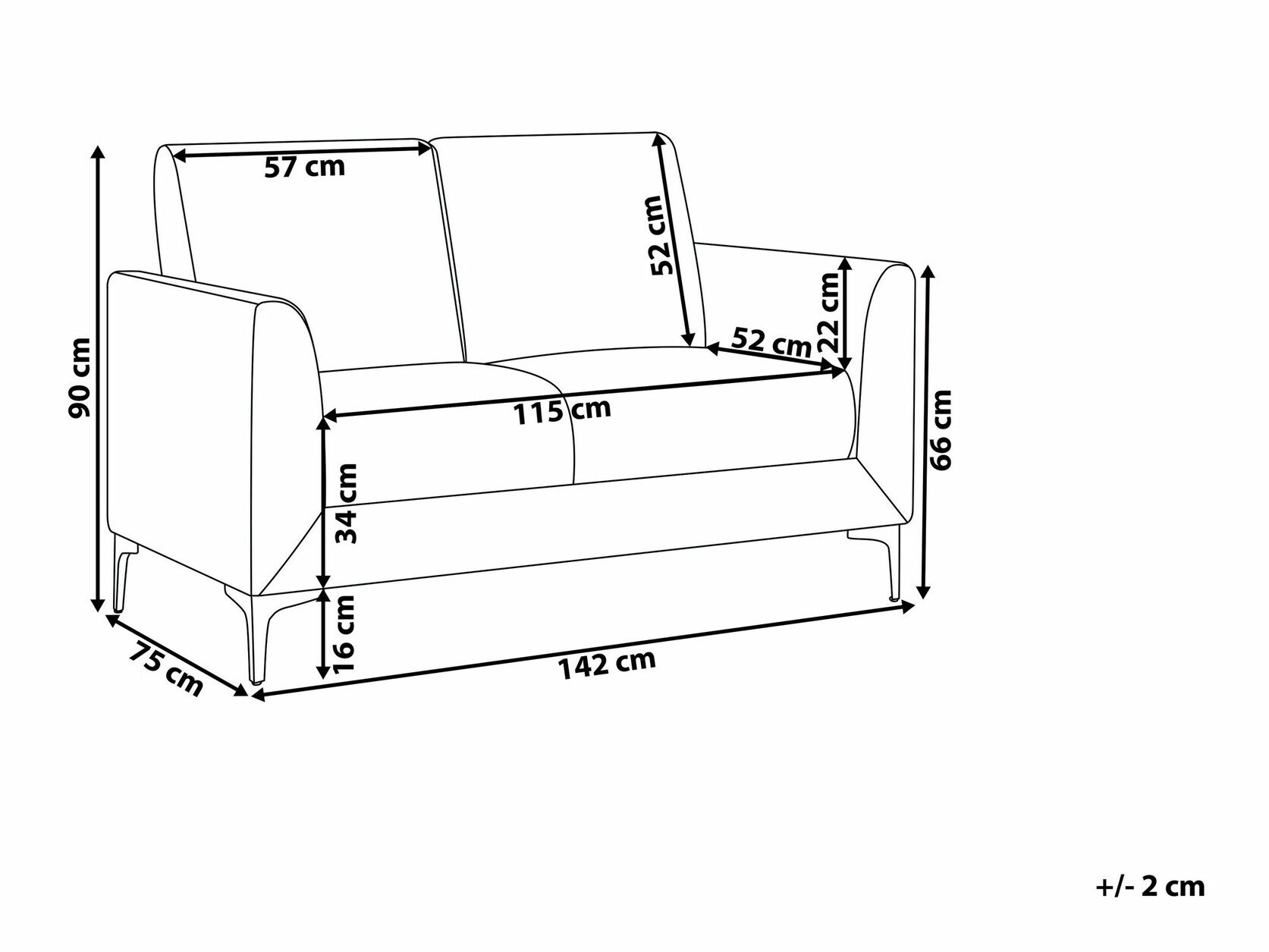 Dīvāns Berwyn 763 (Pelēks)