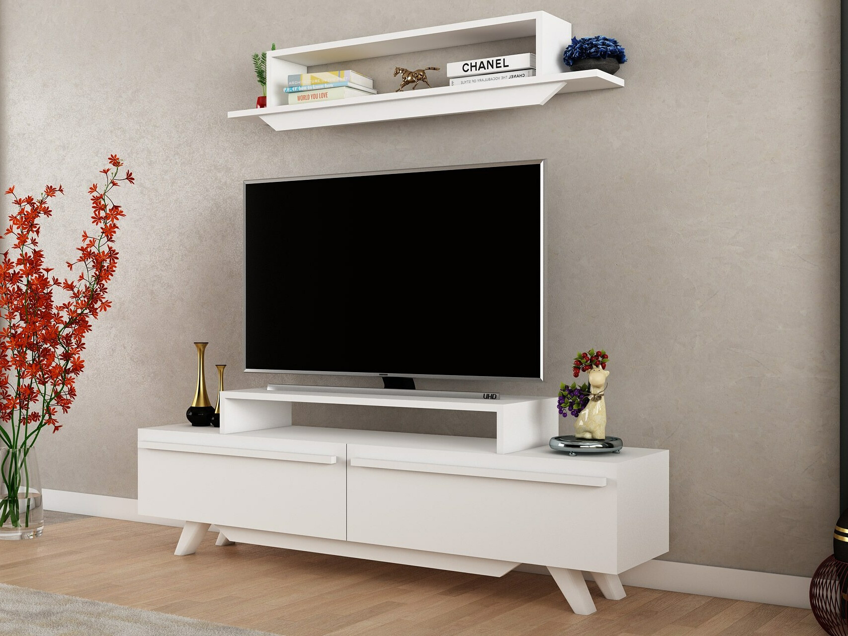 Viesistabas komplekts Kailua 2289 (Balts)