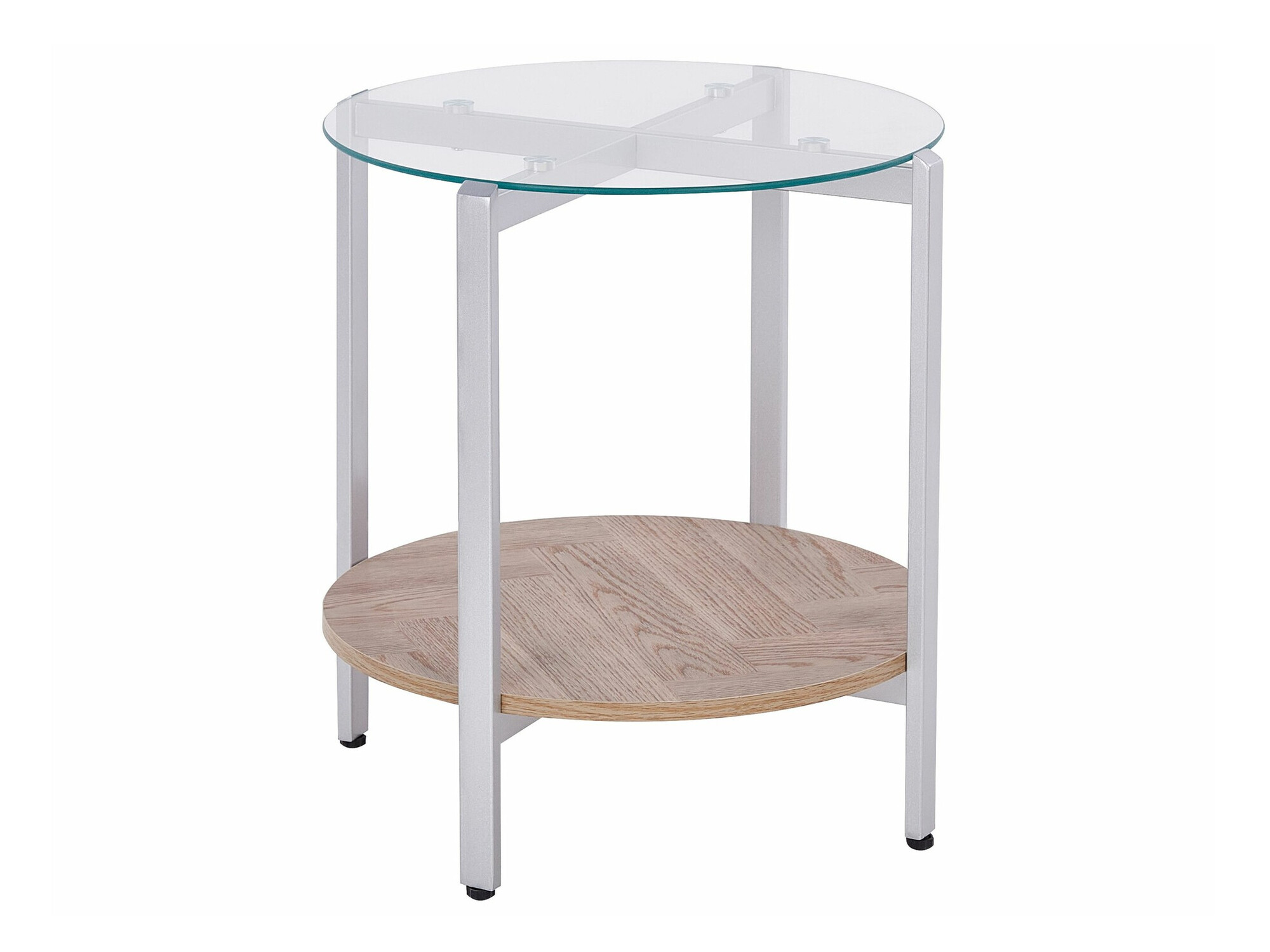 Kafijas galdiņš Berwyn 2277 (Sudraba + Gaišs koks)