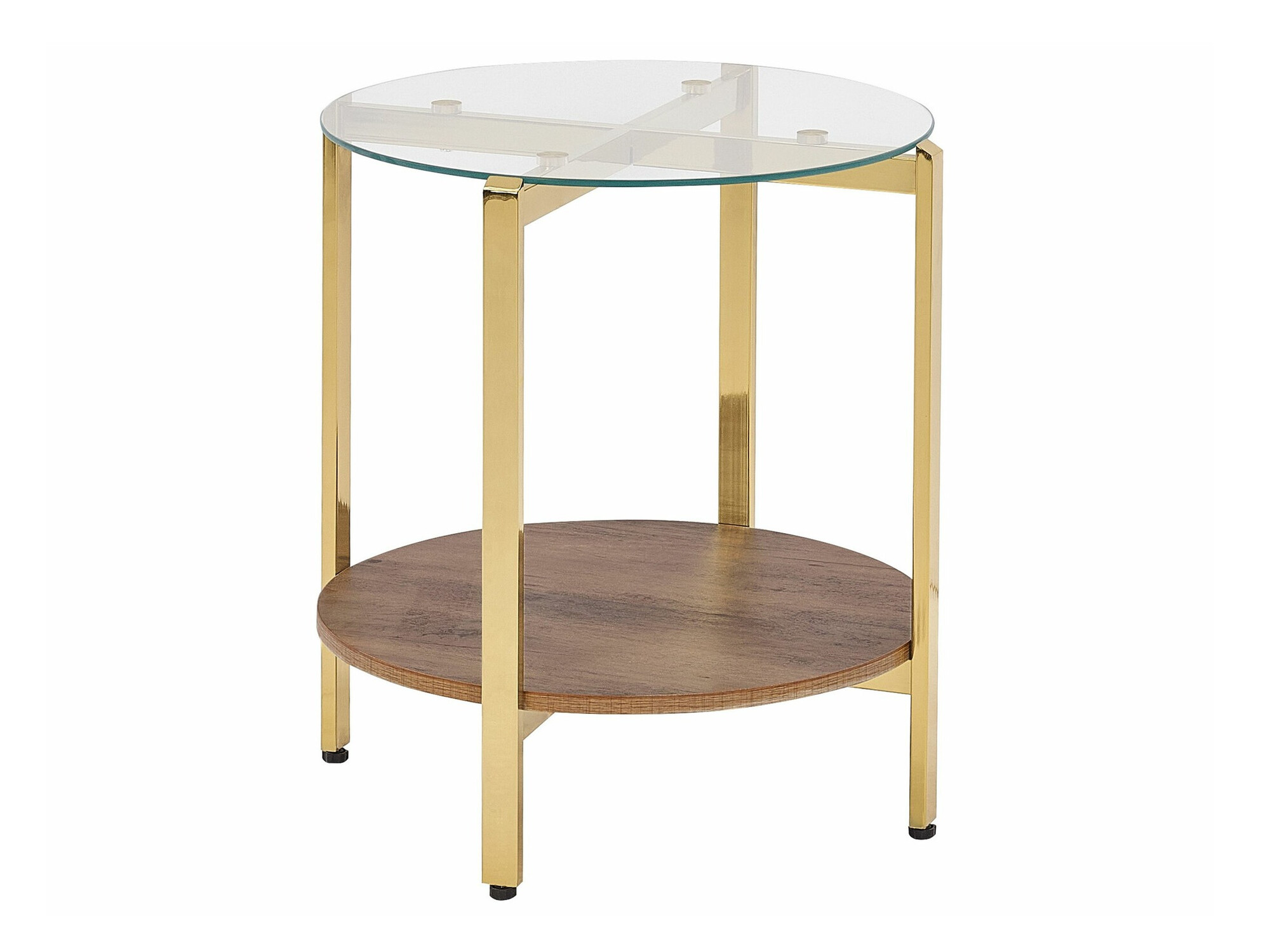 Kafijas galdiņš Berwyn 2277 (Zelta + Tumšs koks)