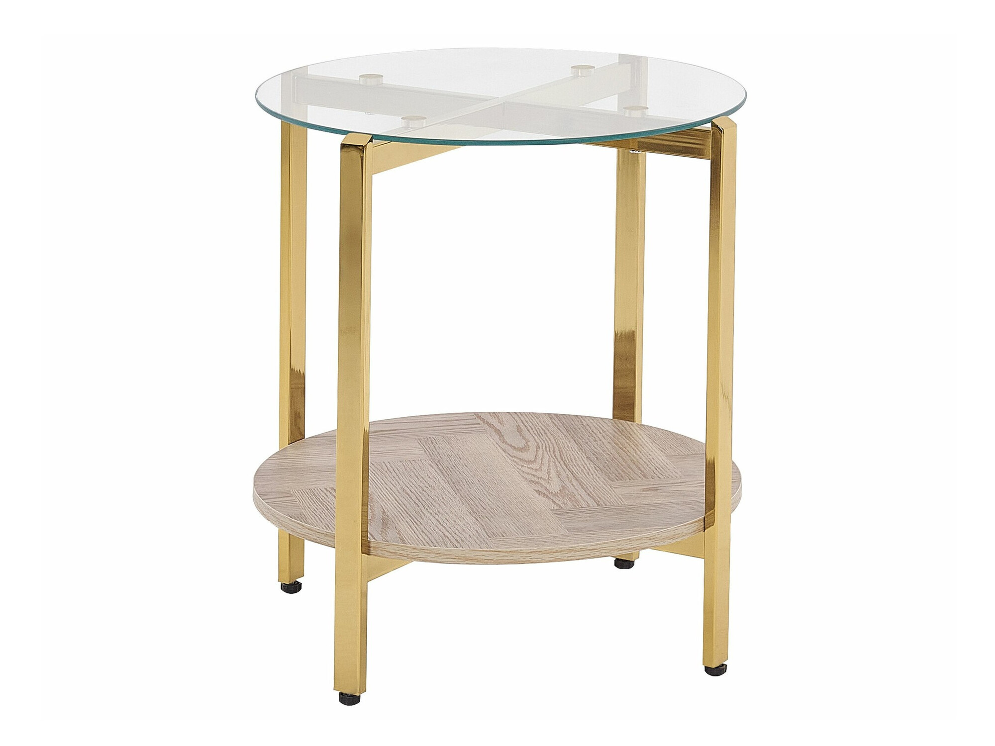 Кофейный столик Berwyn 2277 (Золотой + Светлое дерево)