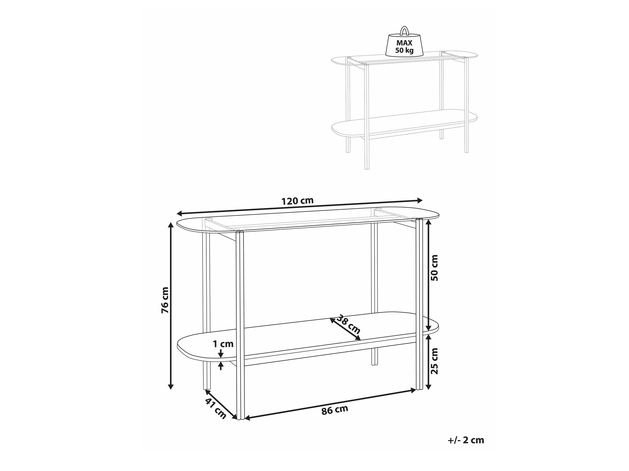Konsole Berwyn 2278 (Sudraba + Gaišs koks)