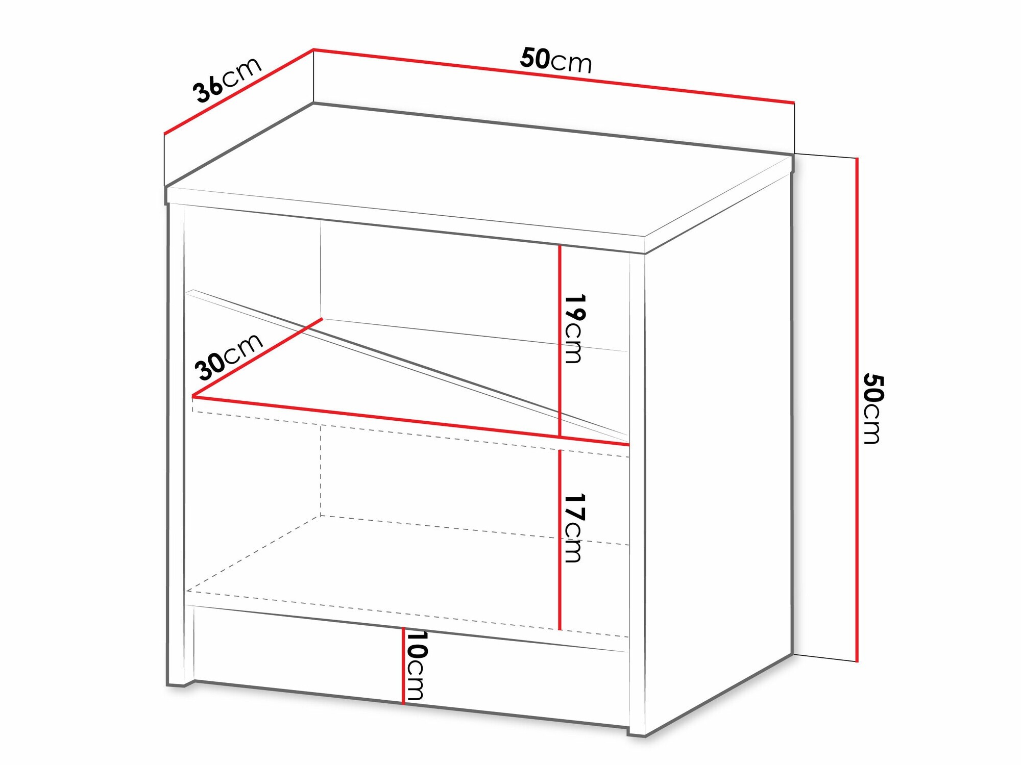 Прикроватная тумбочка Tenreme 105 (Бежевый + Дуб)