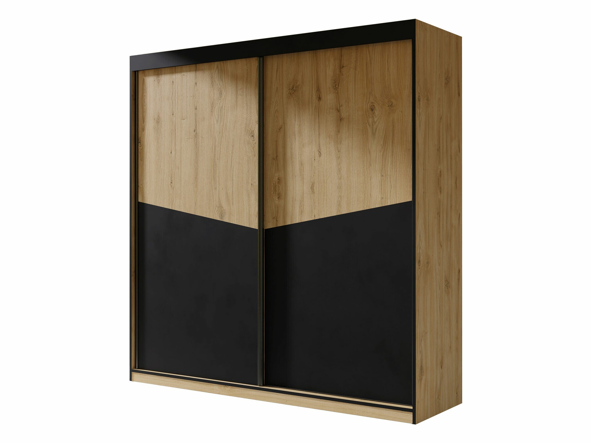 Skapis Tenreme 100 (Ozols + Melns)