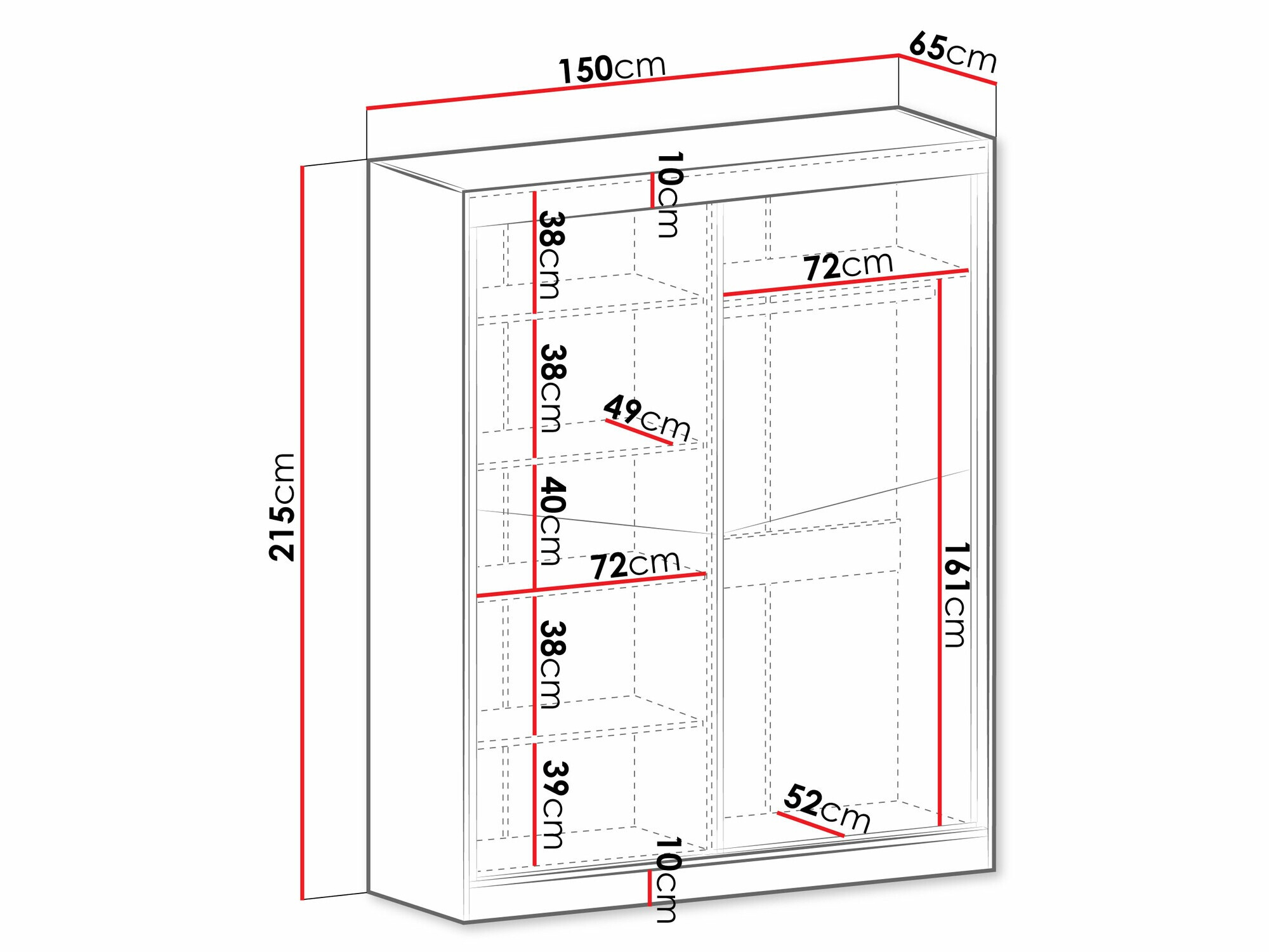 Skapis Tenreme 101 (Ozols + Melns)