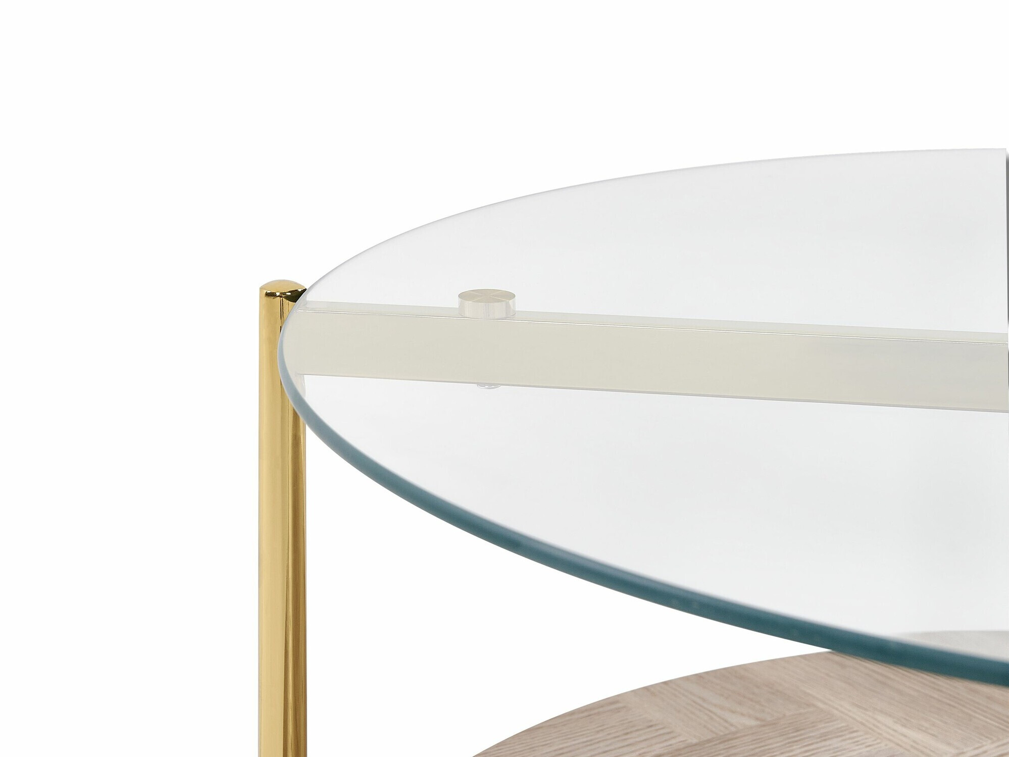 Журнальный столик Berwyn 2275 (Золотой + Светлое дерево)