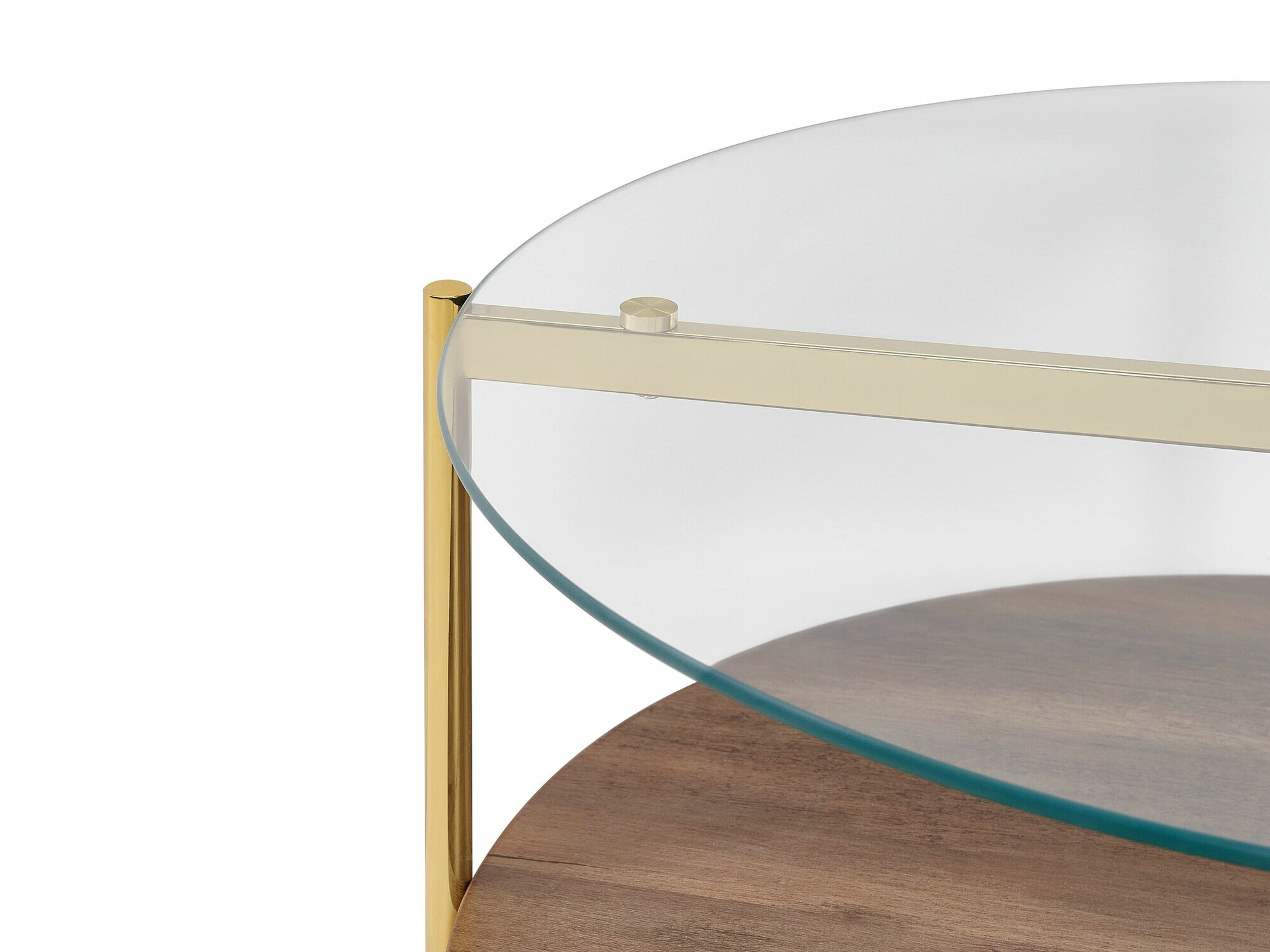 Журнальный столик Berwyn 2275 (Золотой + Темное дерево)