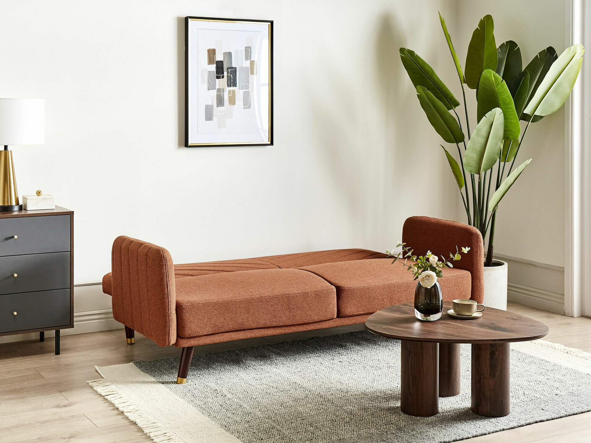 Dīvāns gulta Berwyn 2283 (Oranžs)