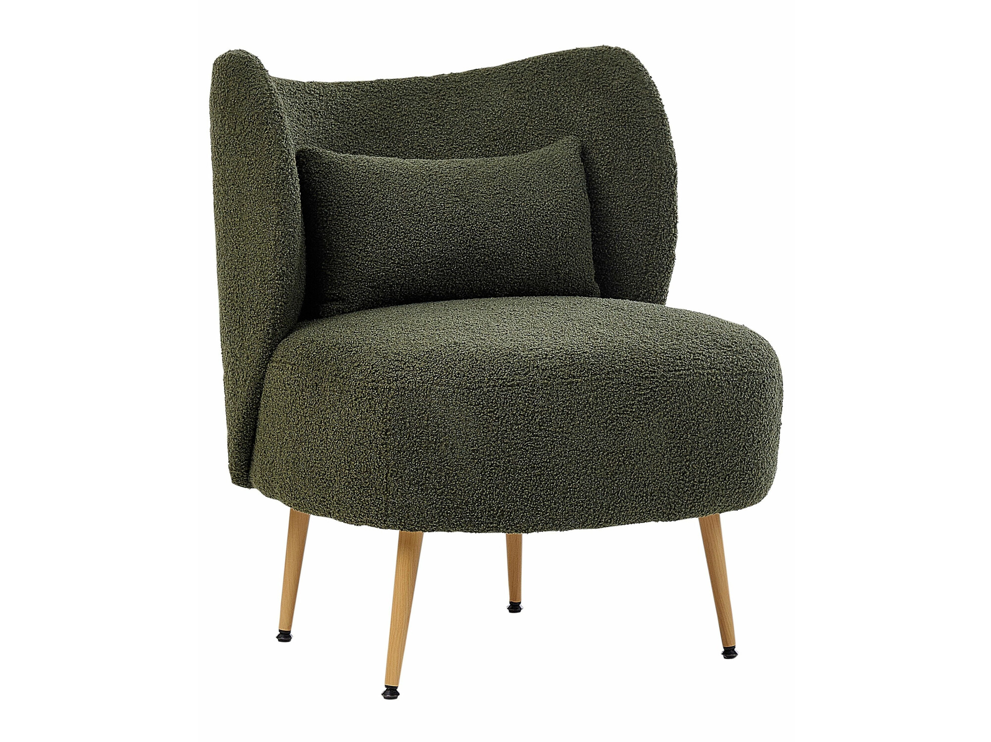 Кресло Berwyn 570 (Темно-зеленый + Светлое дерево)