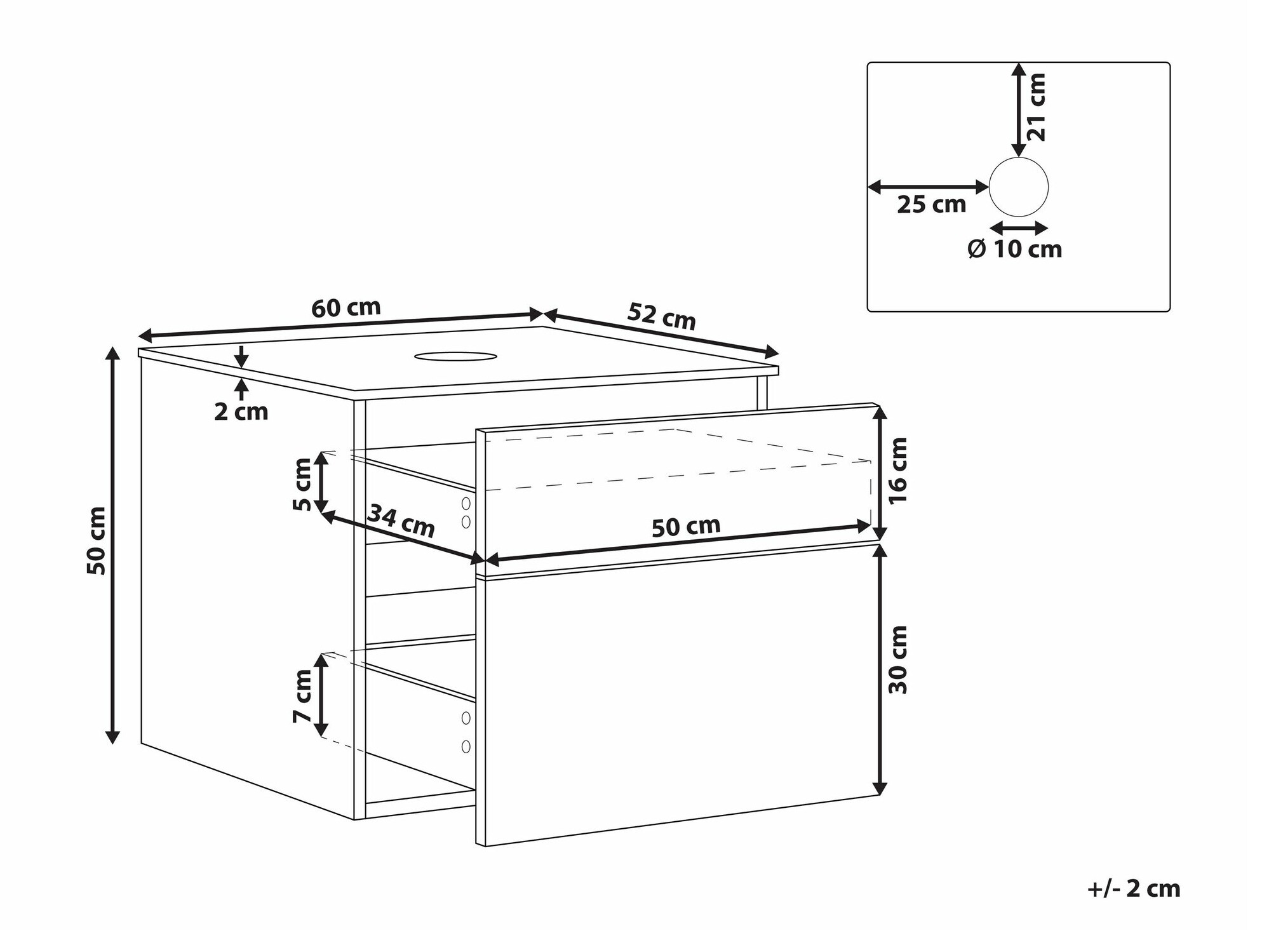 Piekarams vannas istabas skapītis izlietnei Berwyn 2286