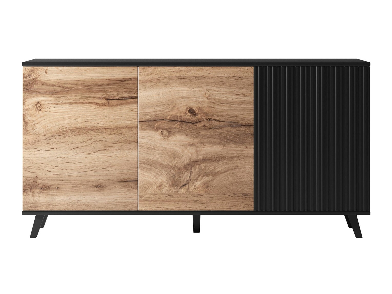 Шкафчик Luelia 120 (Чёрный + Дуб вотан)