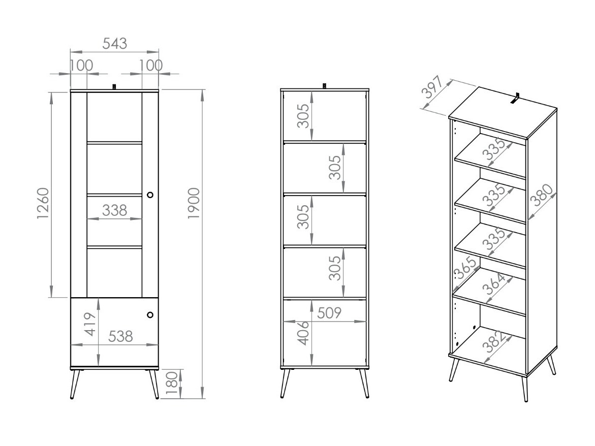Стеллаж Veslomi 100