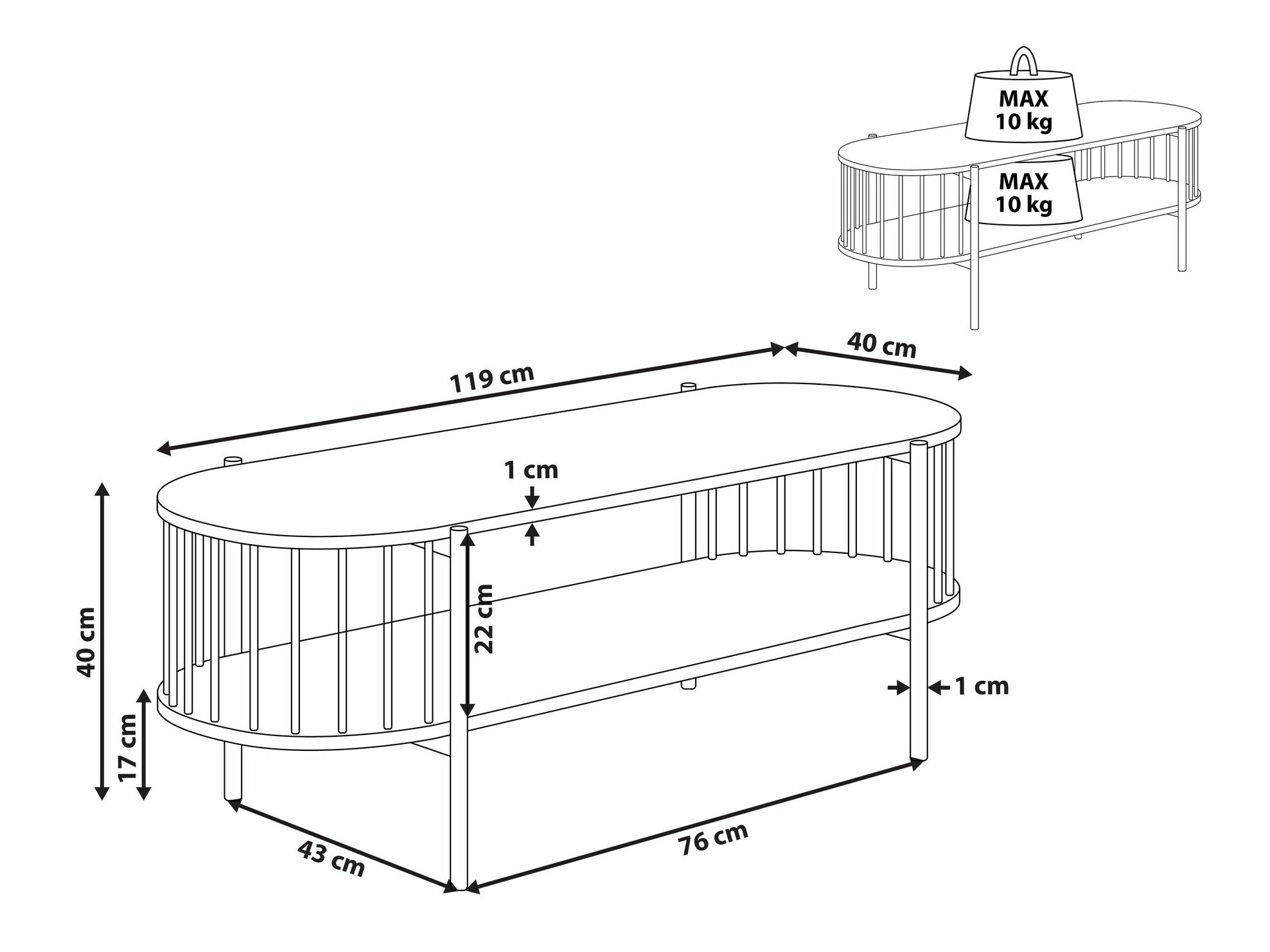 TV galds Berwyn 2285
