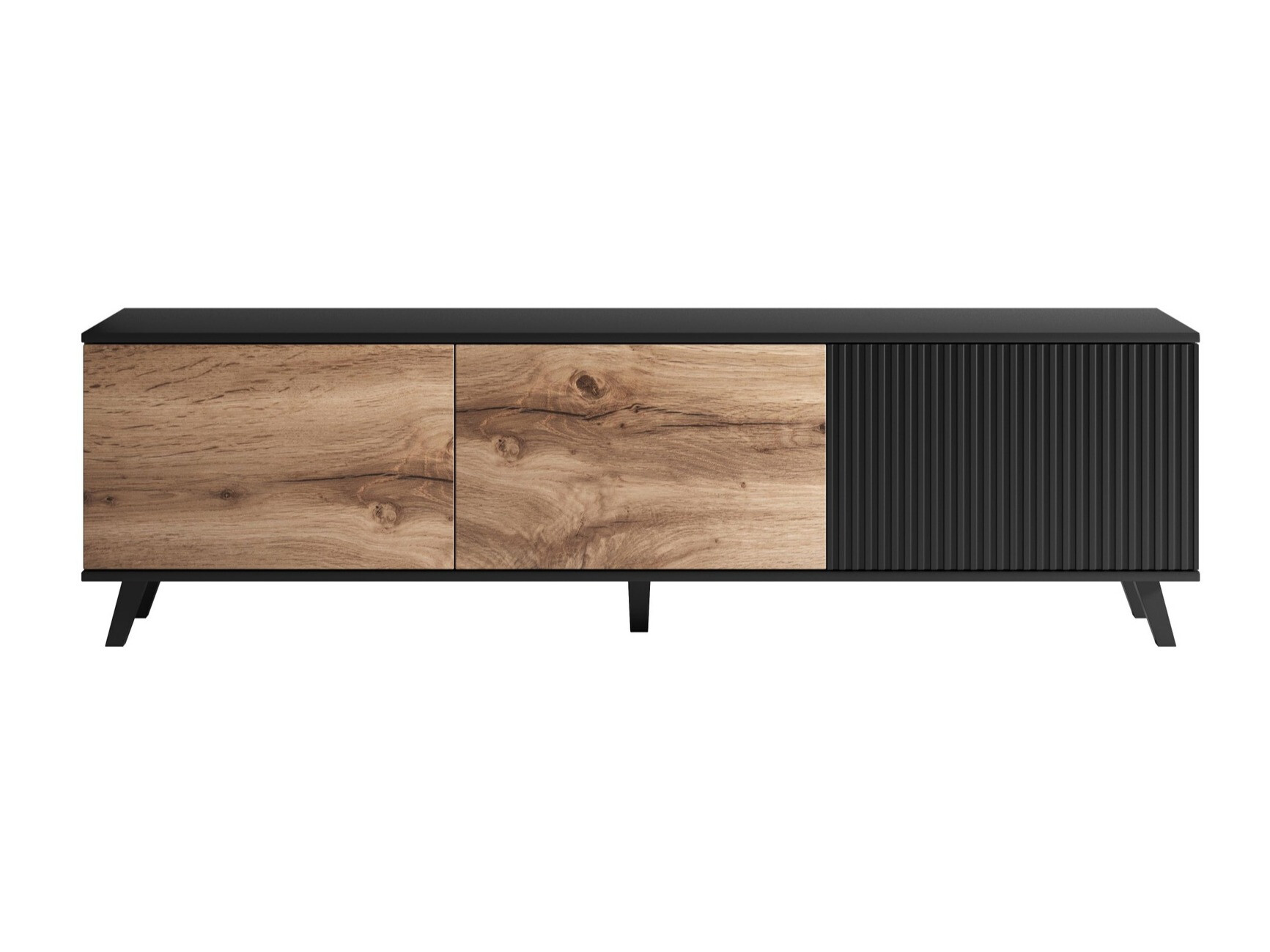 TV galds Luelia 115 (Melns + Votan ozols)