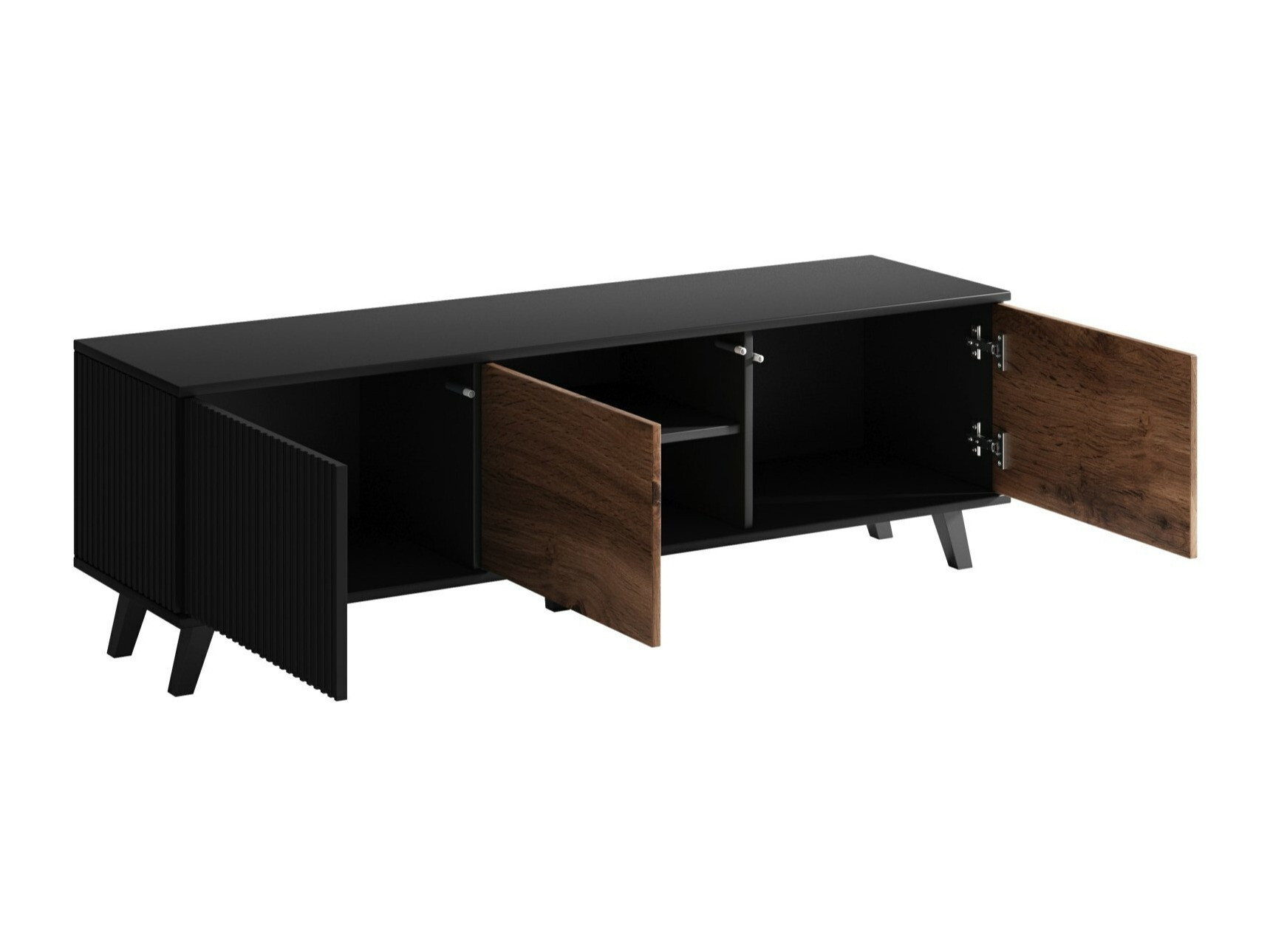 TV galds Luelia 116 (Melns + Votan ozols)