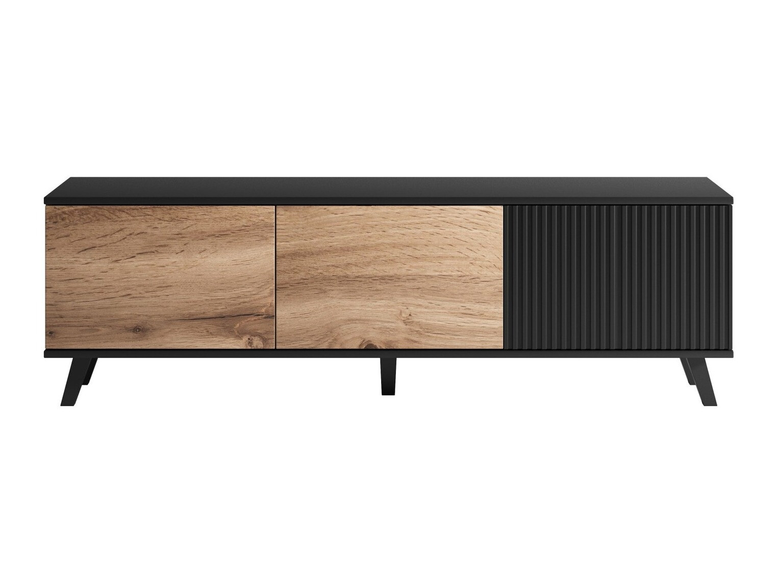 TV galds Luelia 116 (Melns + Votan ozols)