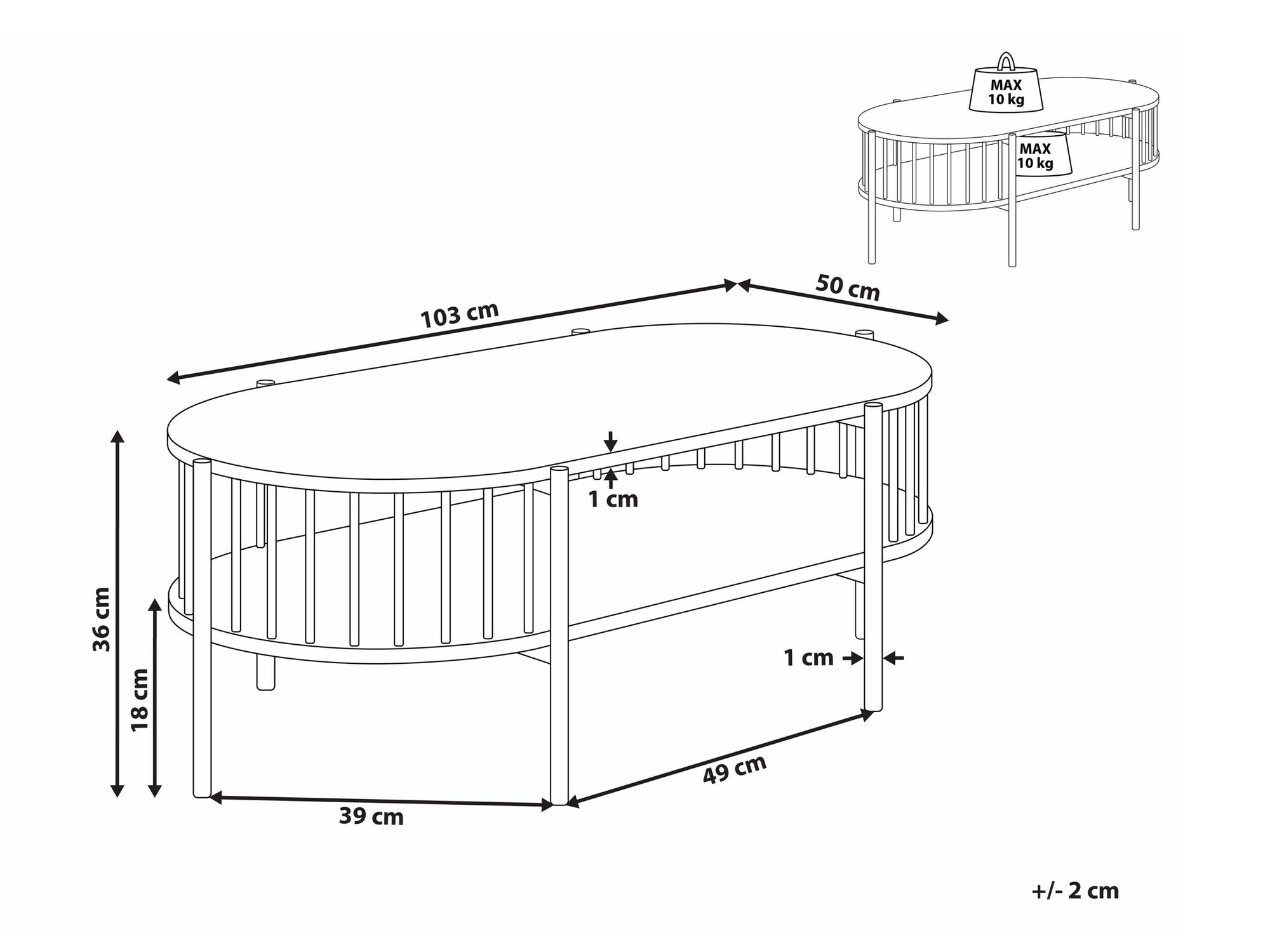 Žurnālu galdiņš Berwyn 2282
