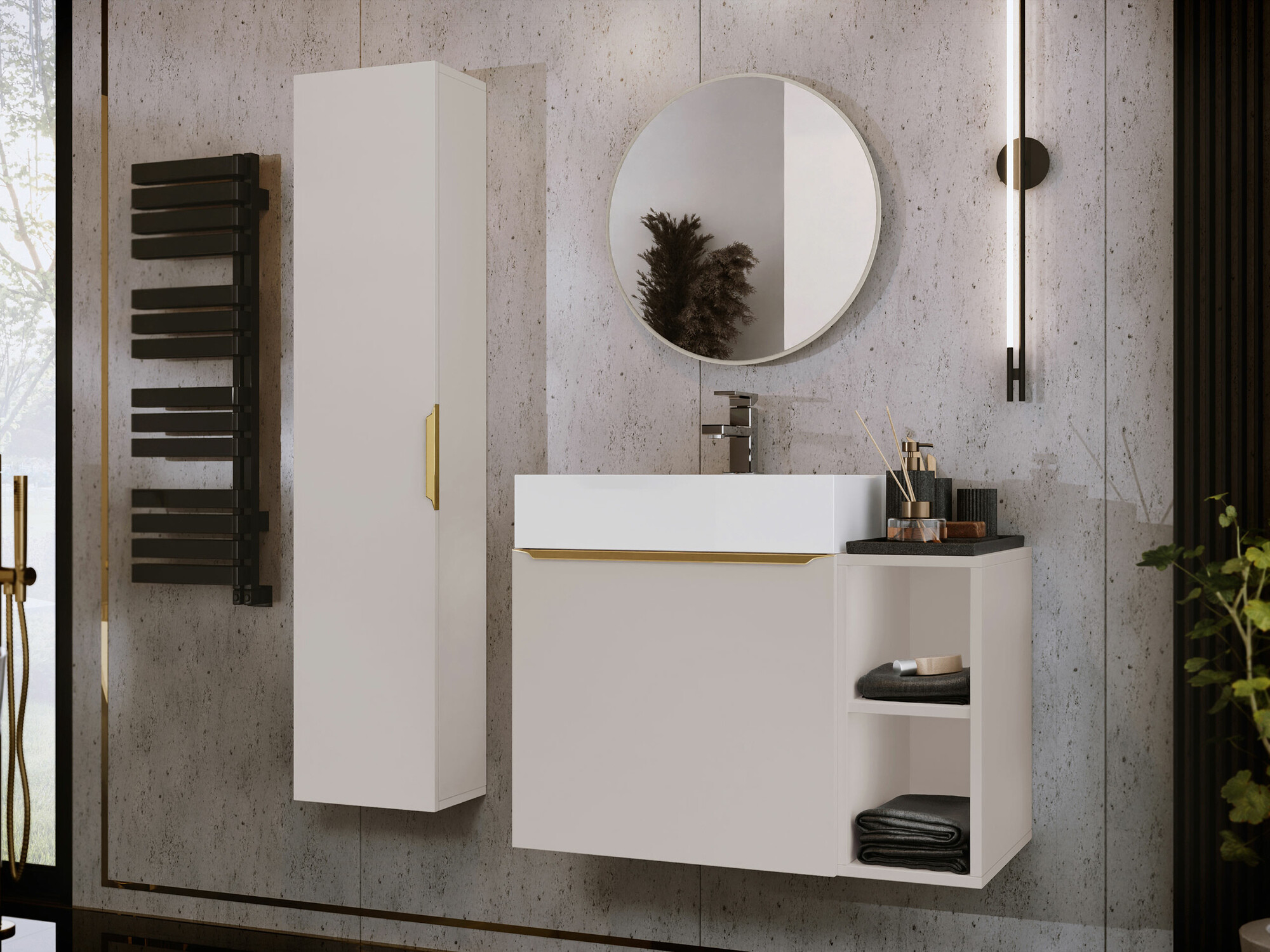 Набор для ванной комнаты Comfivo 406 (Кашемир + Золотой)