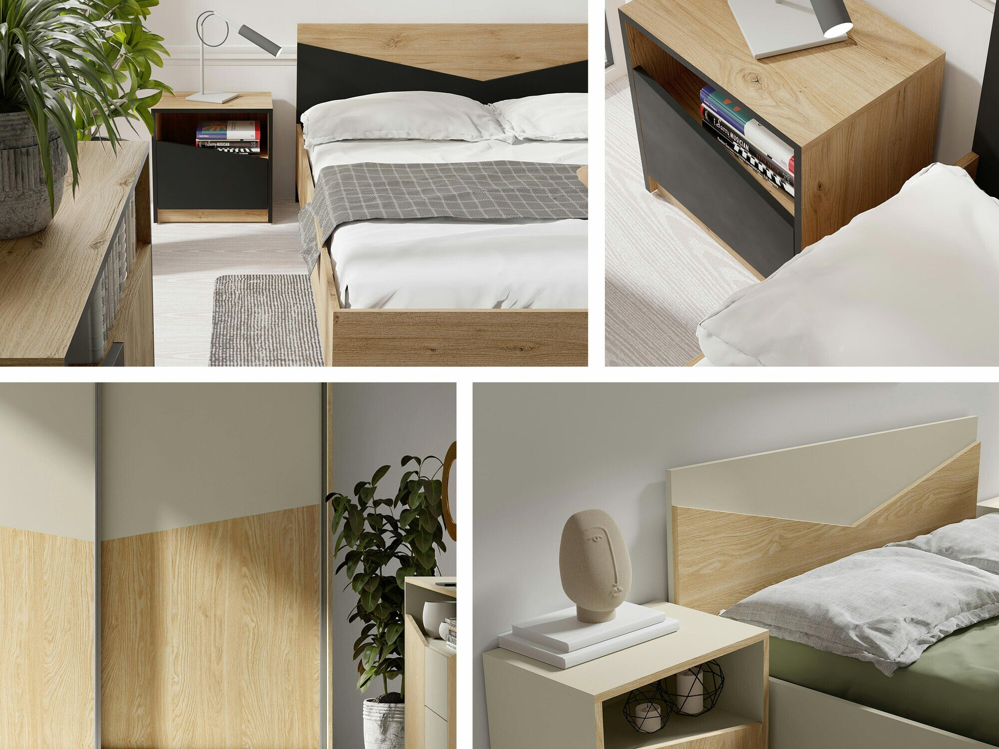 Kомод Tenreme 104 (Бежевый + Дуб)