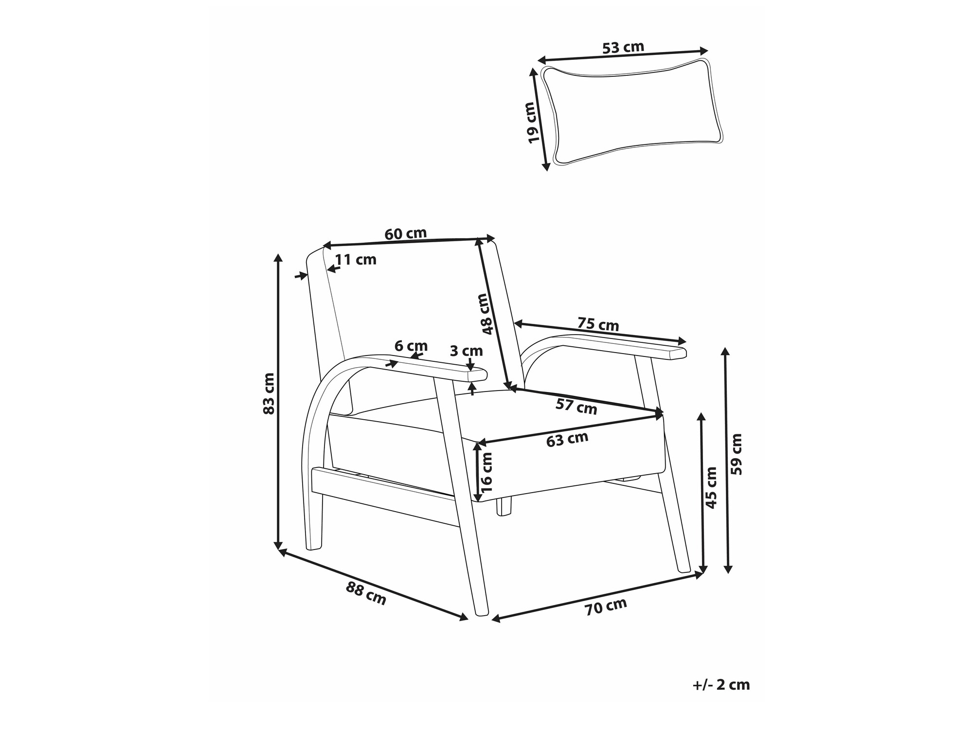 Krēsls Berwyn 2296 (Tumši brūns + Tumšs koks)