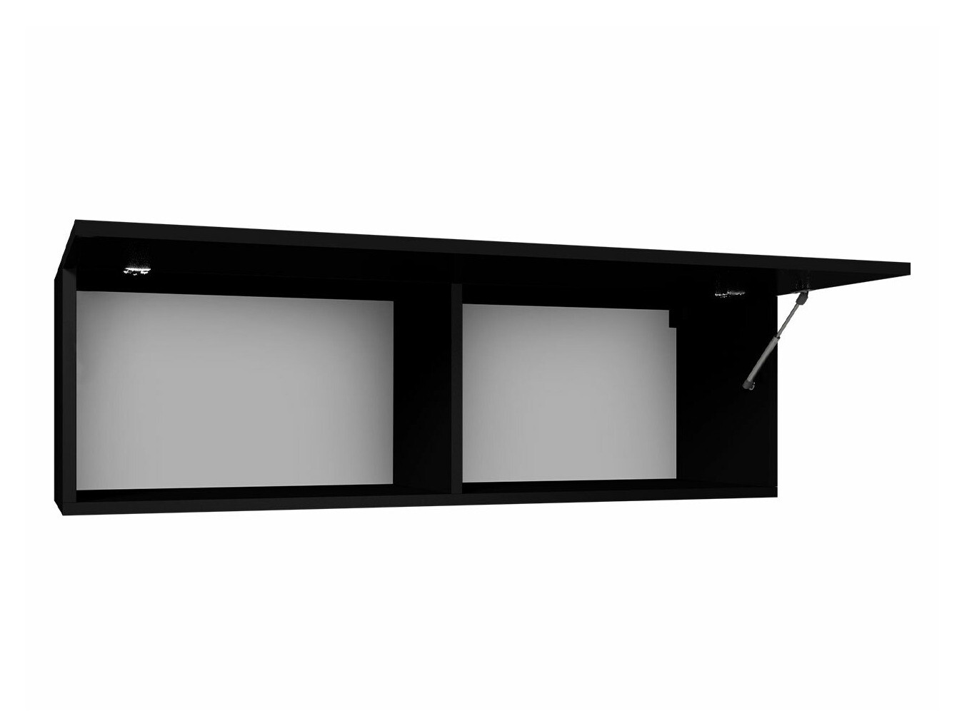 Настенные шкафы Tivdalu 101 (Чёрный + Глянцевый черный)