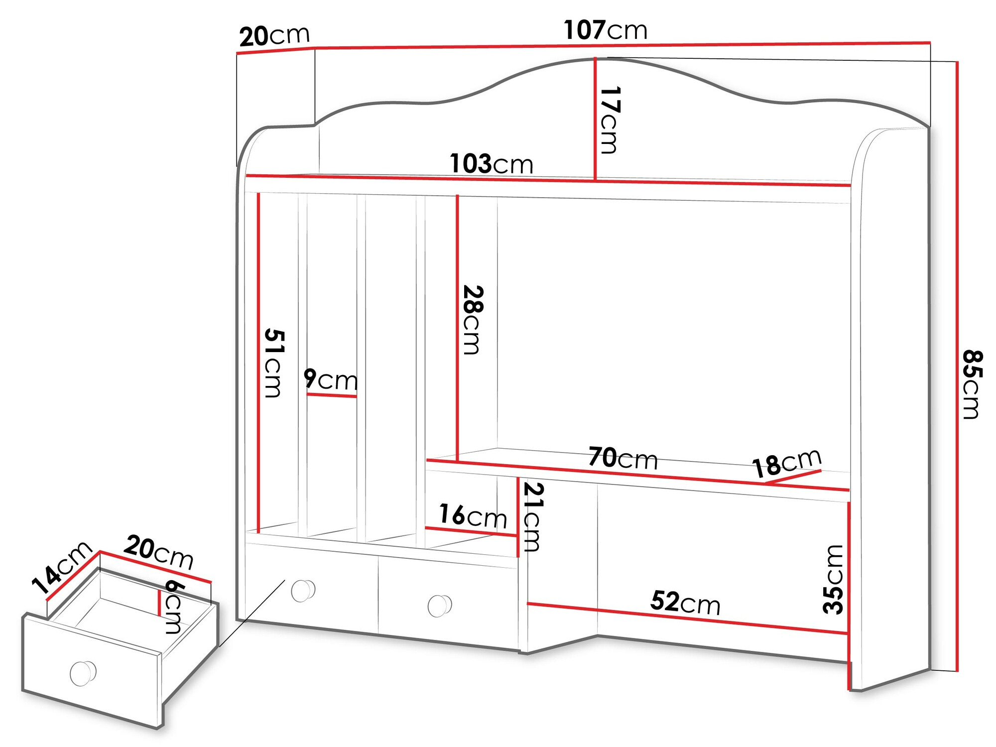 Plaukts Romelbo 136 (Balts + Ozols)