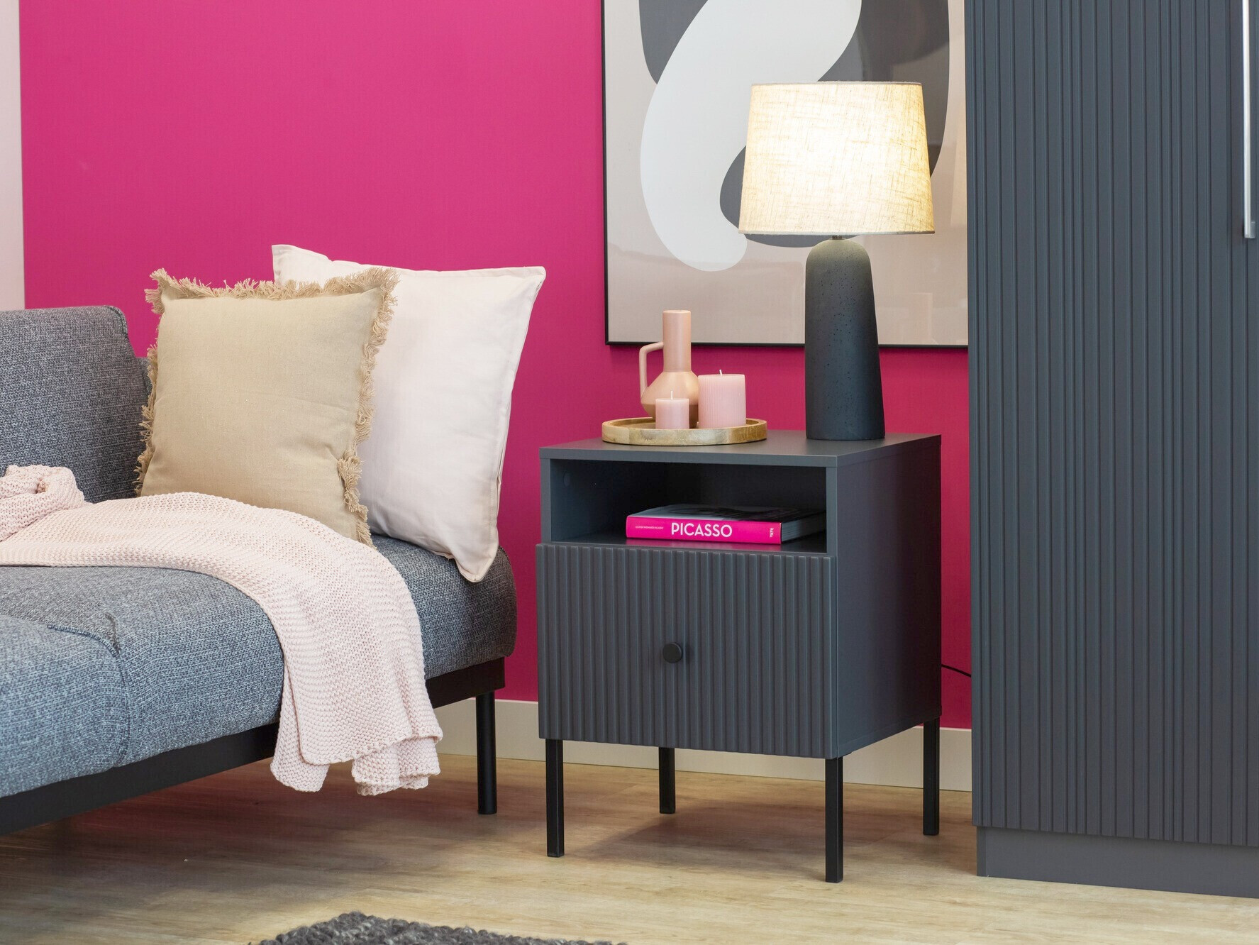 Прикроватная тумбочка Etliva 106 (Антрацит)