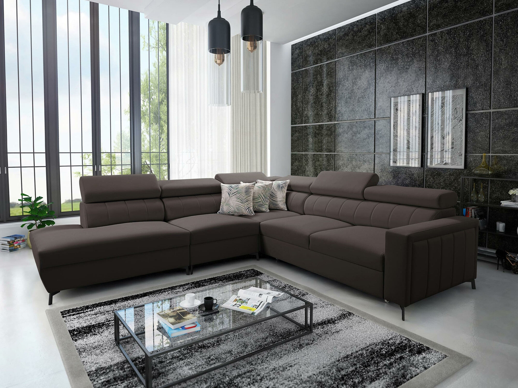 Угловой диван Sarasota 156 (Mono 234 + Botanical 36)