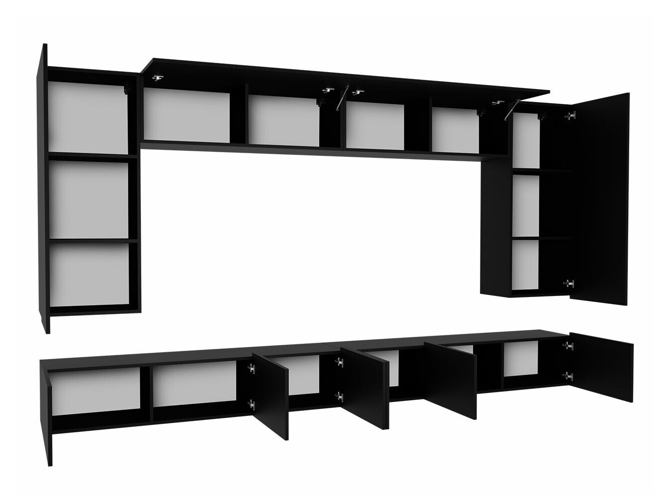 Viesistabas komplekts Tivdalu 135 (Balts + Glancēts balts)