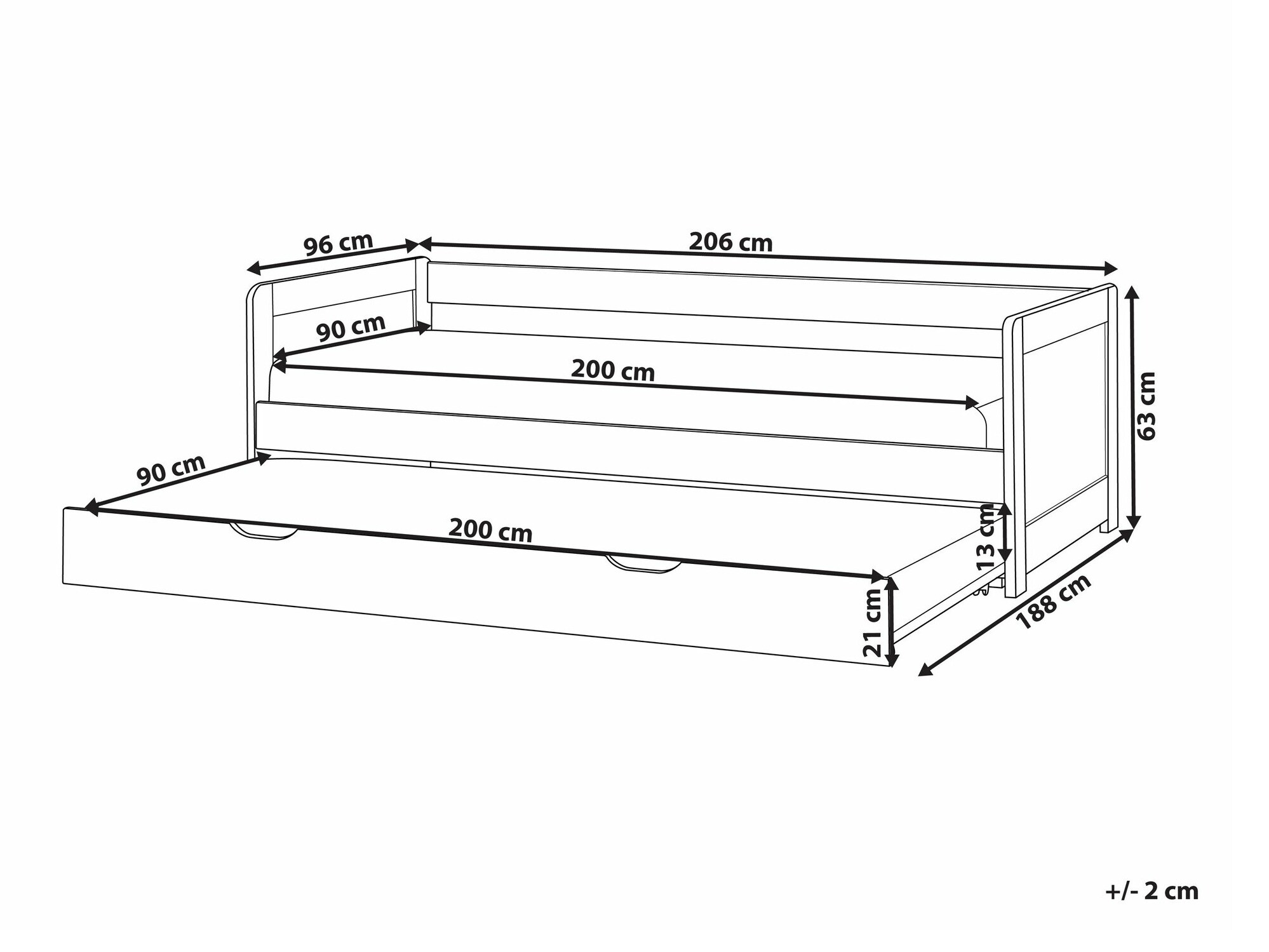 Кровать Berwyn 2301 (Светлое дерево)