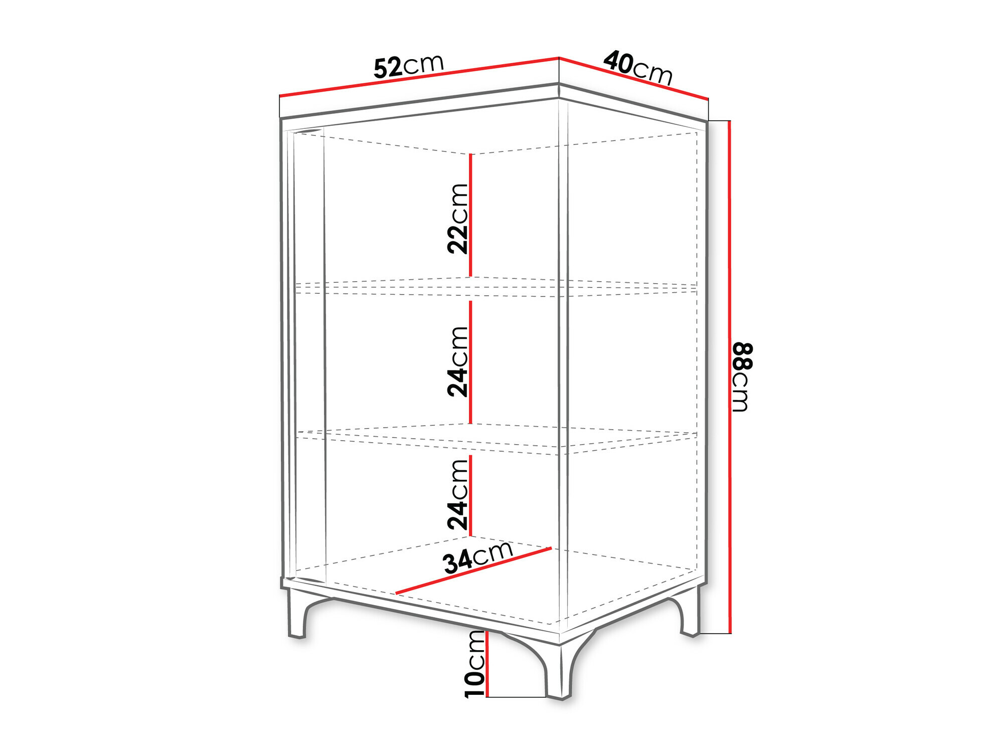 Шкафчик Livseri 100 (Белый + Глянцевый белый)