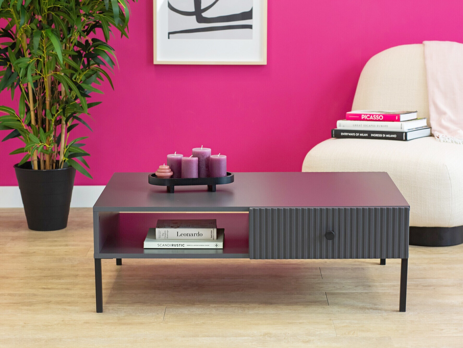 Žurnālu galdiņš Etliva 103 (Antracīts)