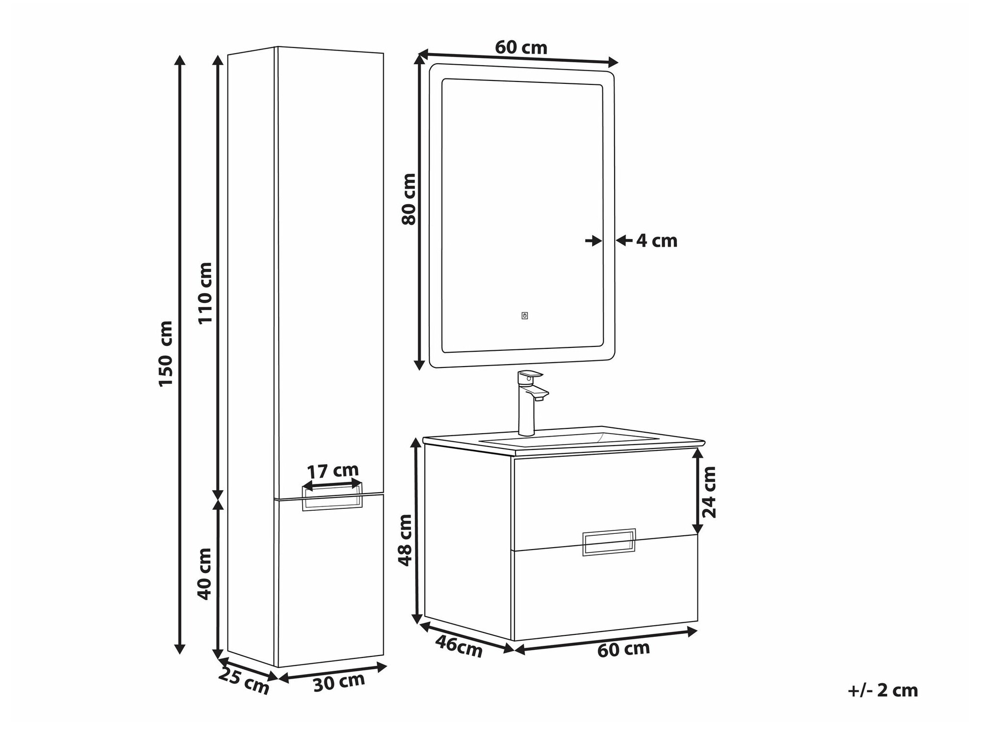 Набор для ванной комнаты Berwyn 2315 (Белый)
