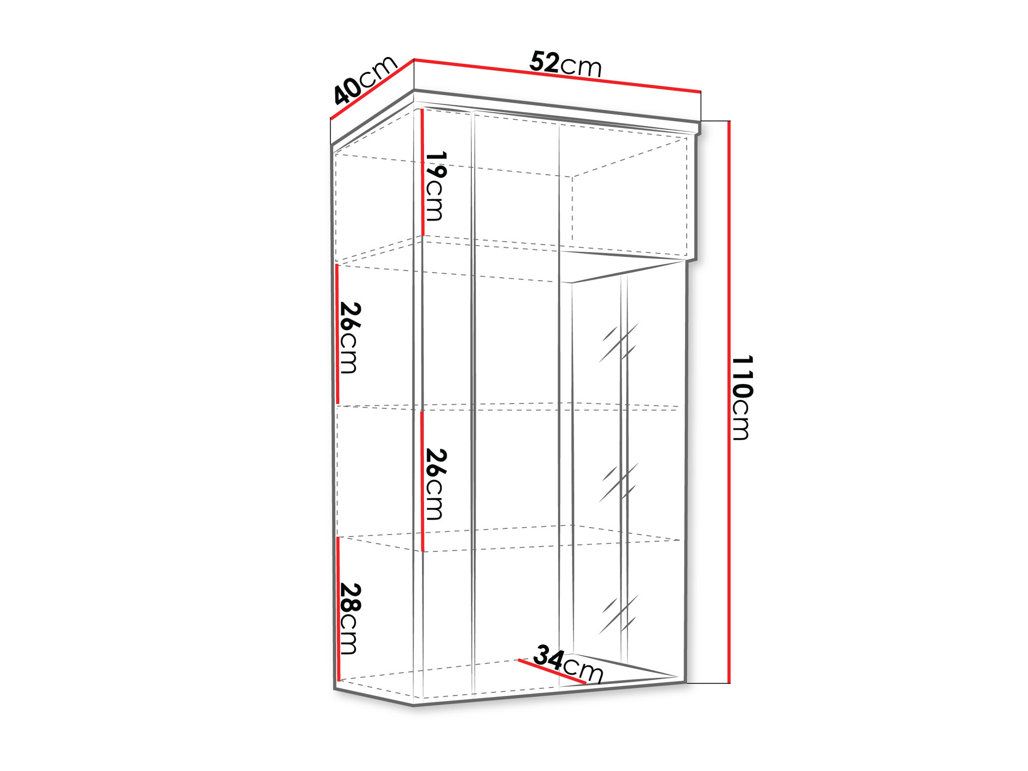 Настенные шкафы Livseri 105 (Белый + Глянцевый белый)