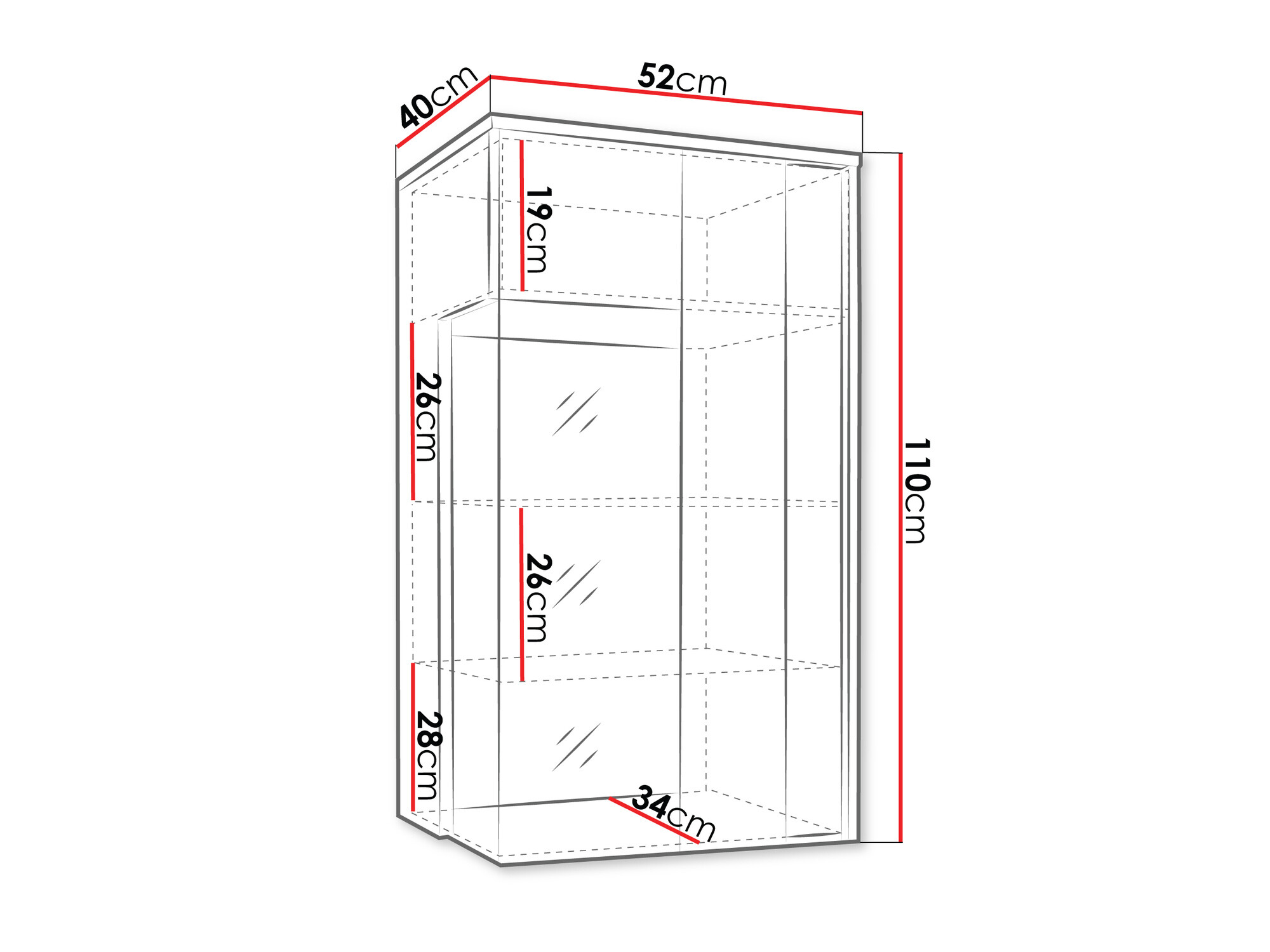 Piekarams skapītis Livseri 106 (Balts + Glancēts balts + Gaišs koks)